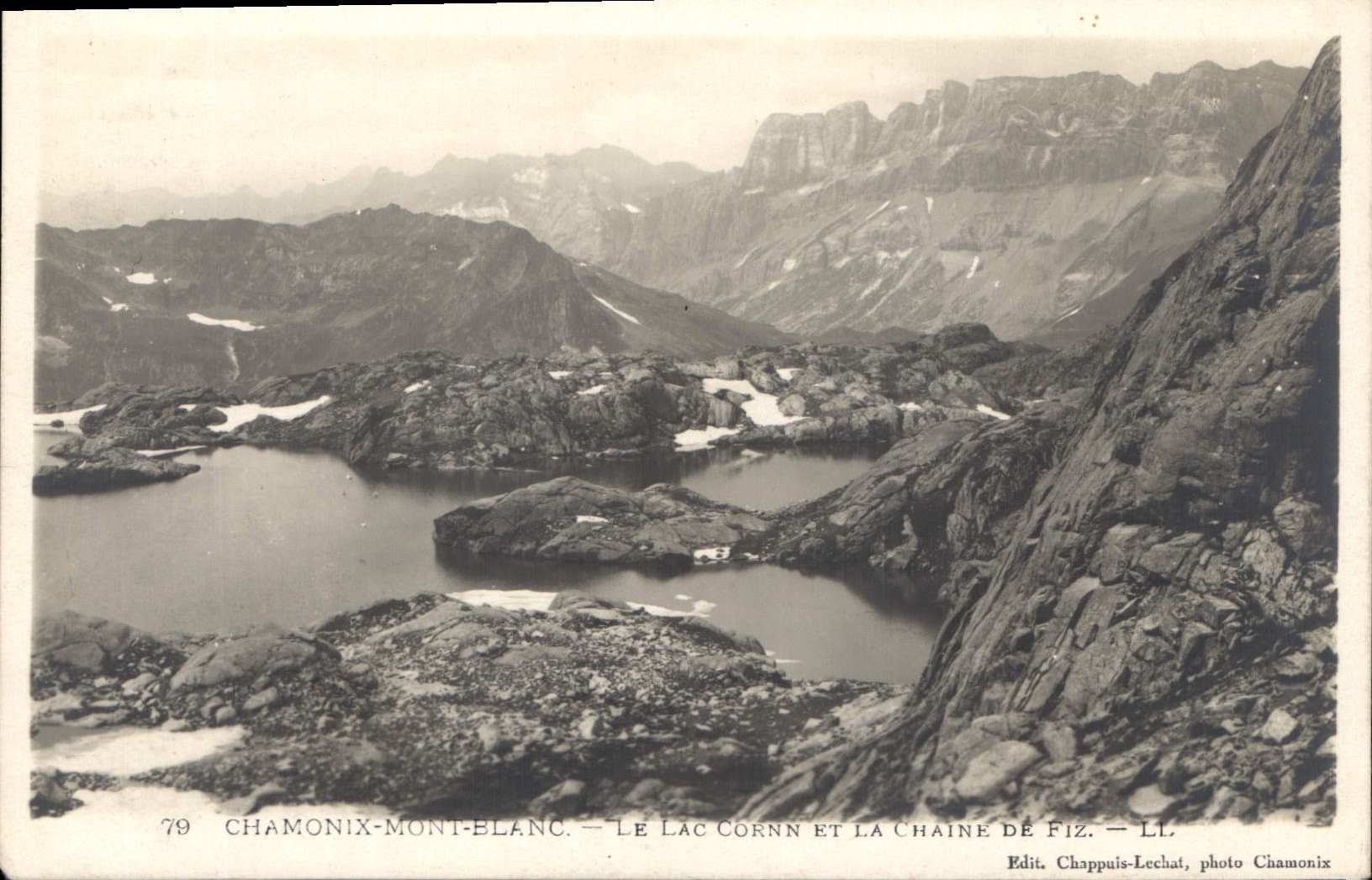 CPA Chamonix Mont Blanc Le Lac Cornn et la chaine de Fiz 