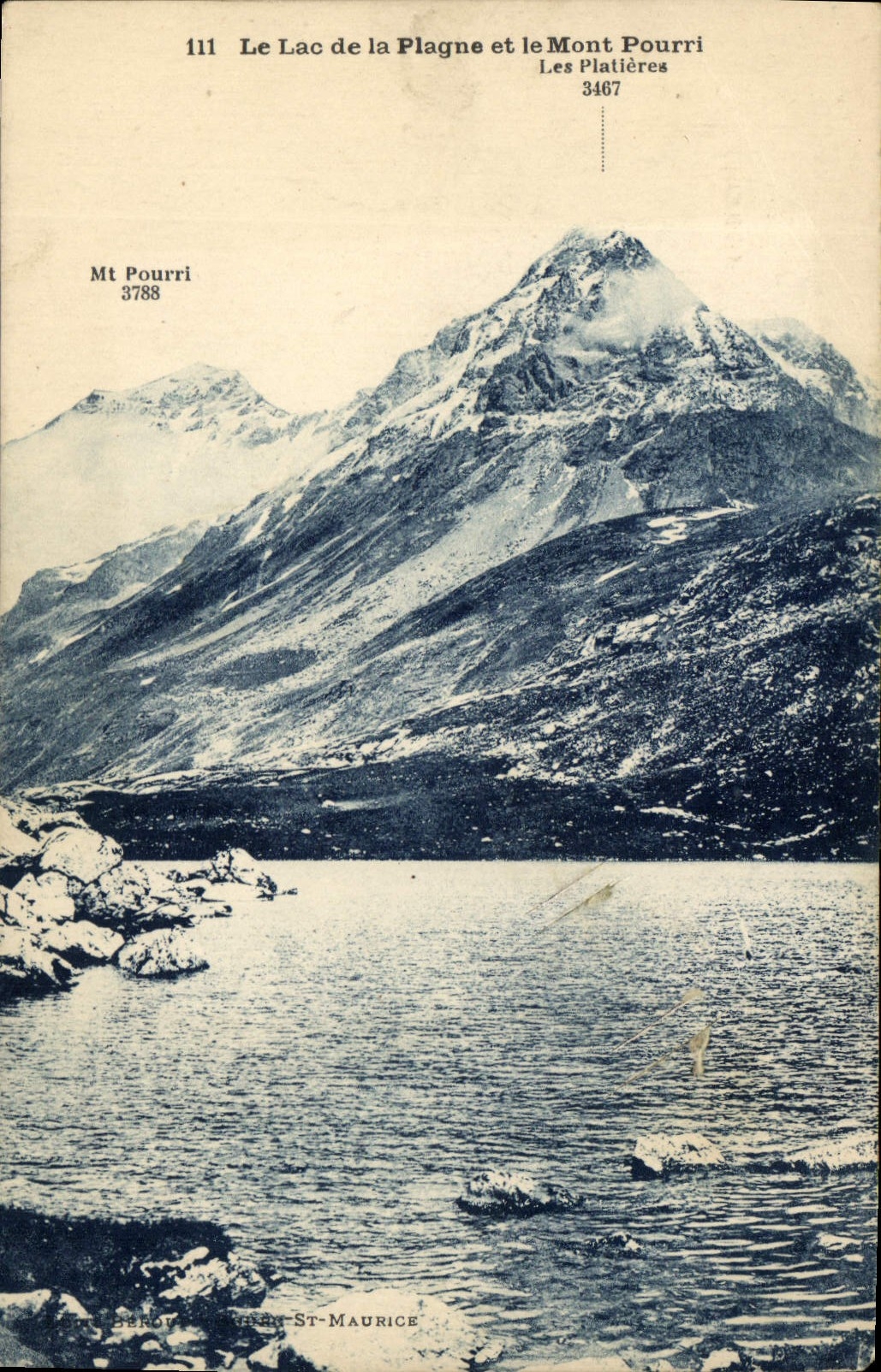 CPA Le Lac de la Plagne et le Mont Pourri 
