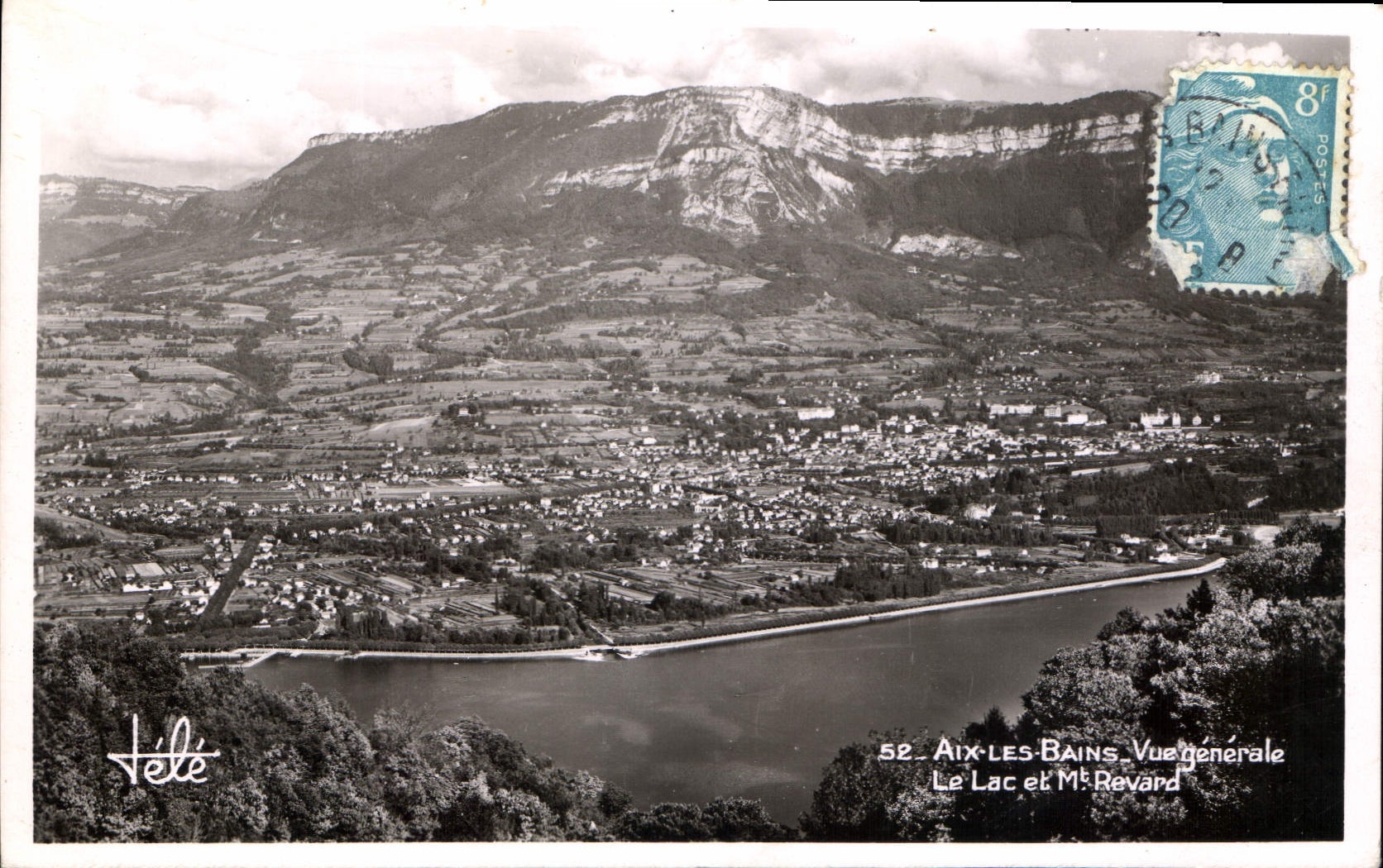 CPA Aix les Bains vue generale le Lac et Mt Revard