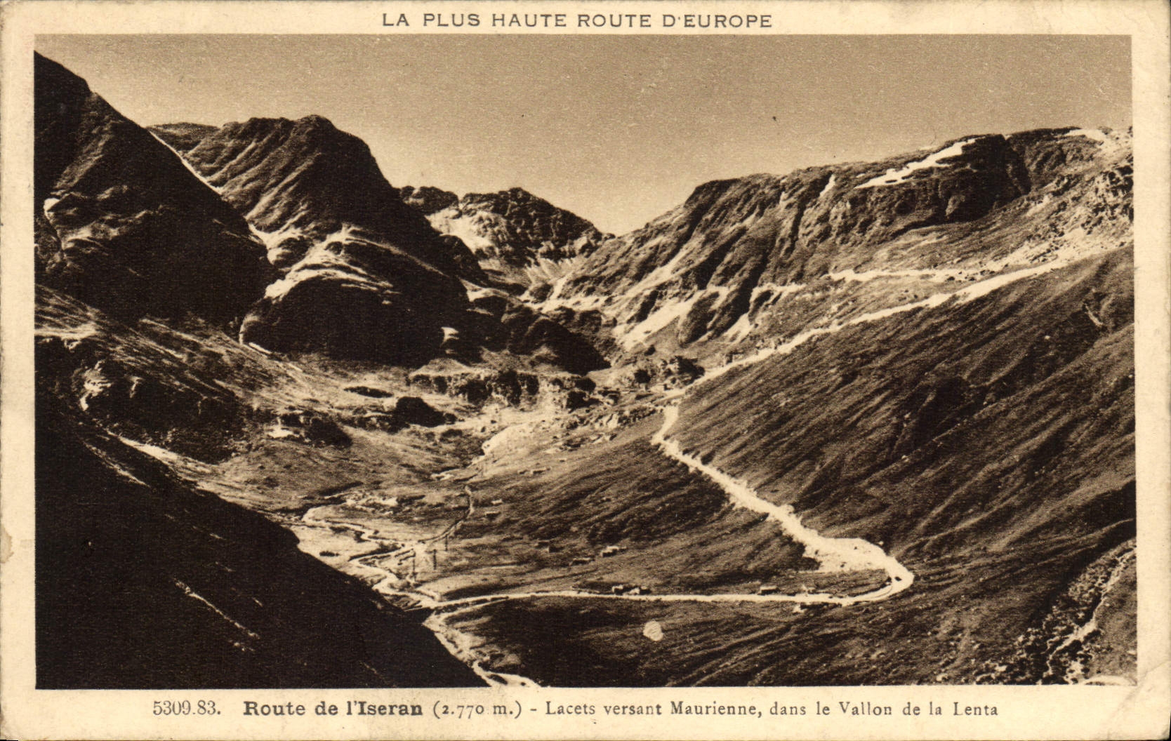 CPA La Plus Haute Route d'Europe Route de l'Iseran Lacets Versant Maurienne dans le Vallo de la Lent