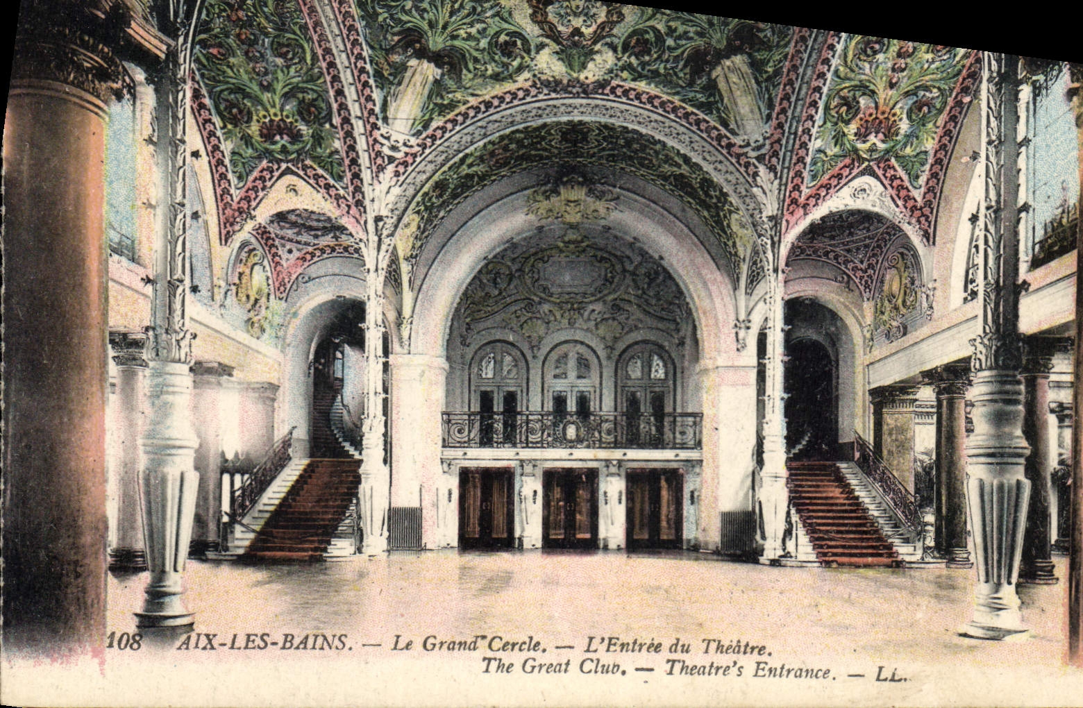 CPA Aix les Bains le Grand Cercle l'Entree du Theatre 