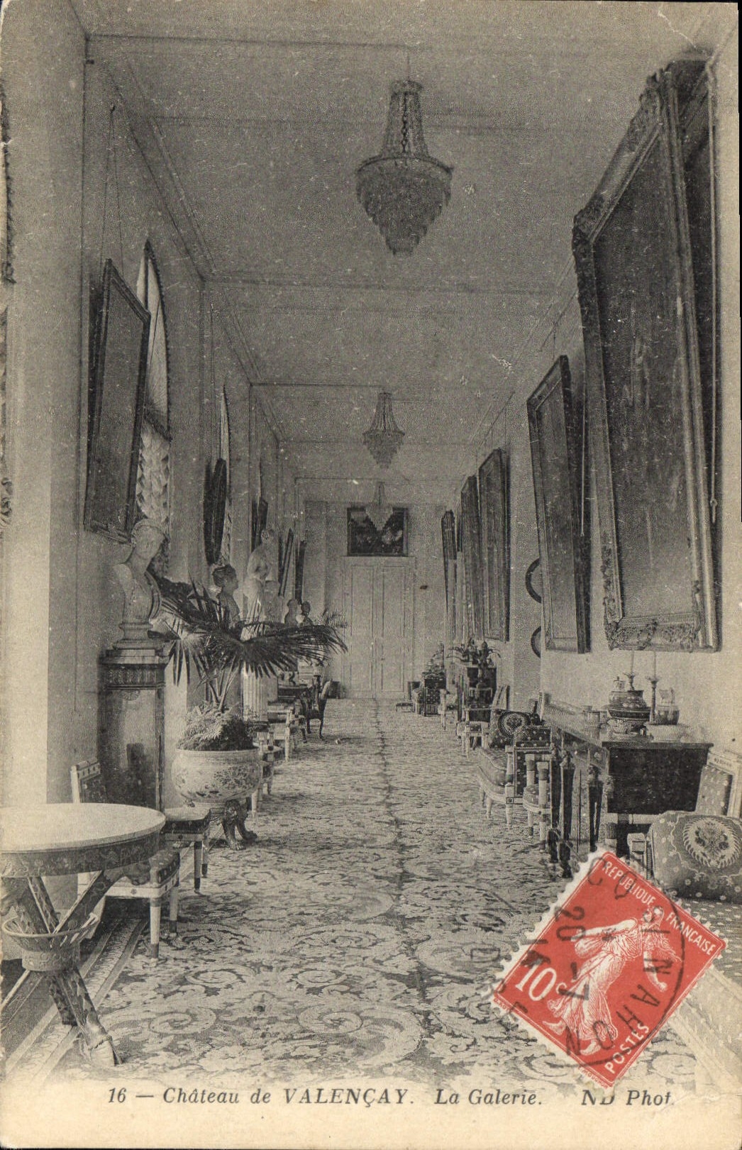 CPA Chateau de Valencay la Galerie