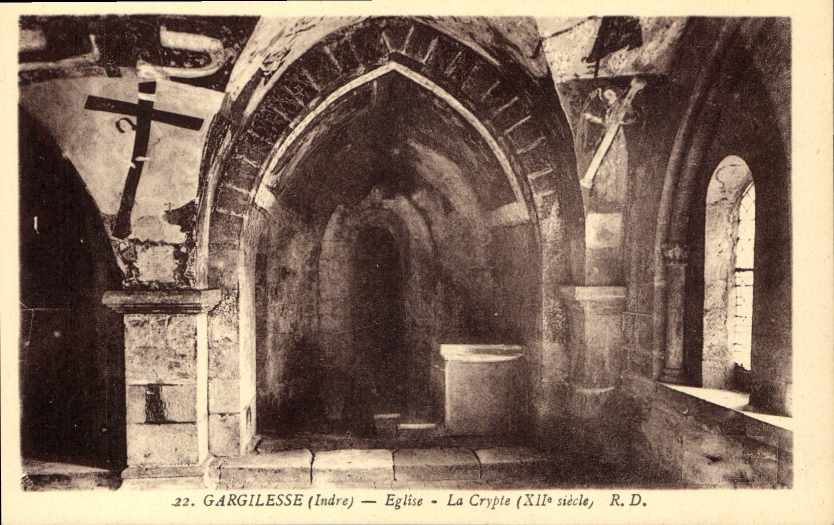 CPA Gargilesse Indre Eglise la Crypte XII siecle 