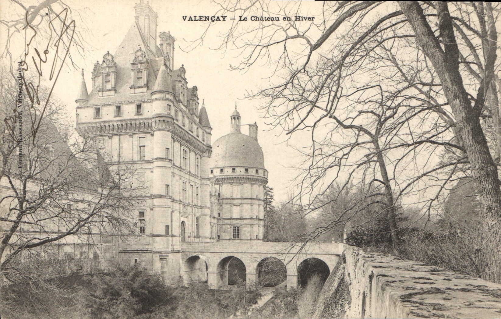 CPA Valencay le Chateau en Hiver 