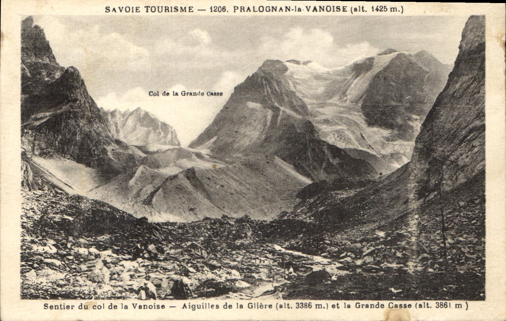CPA Savoie Tourisme Pralognan la Vanoise Sentier du Col de la Vanoise Aiguilles de la Gliere et la G