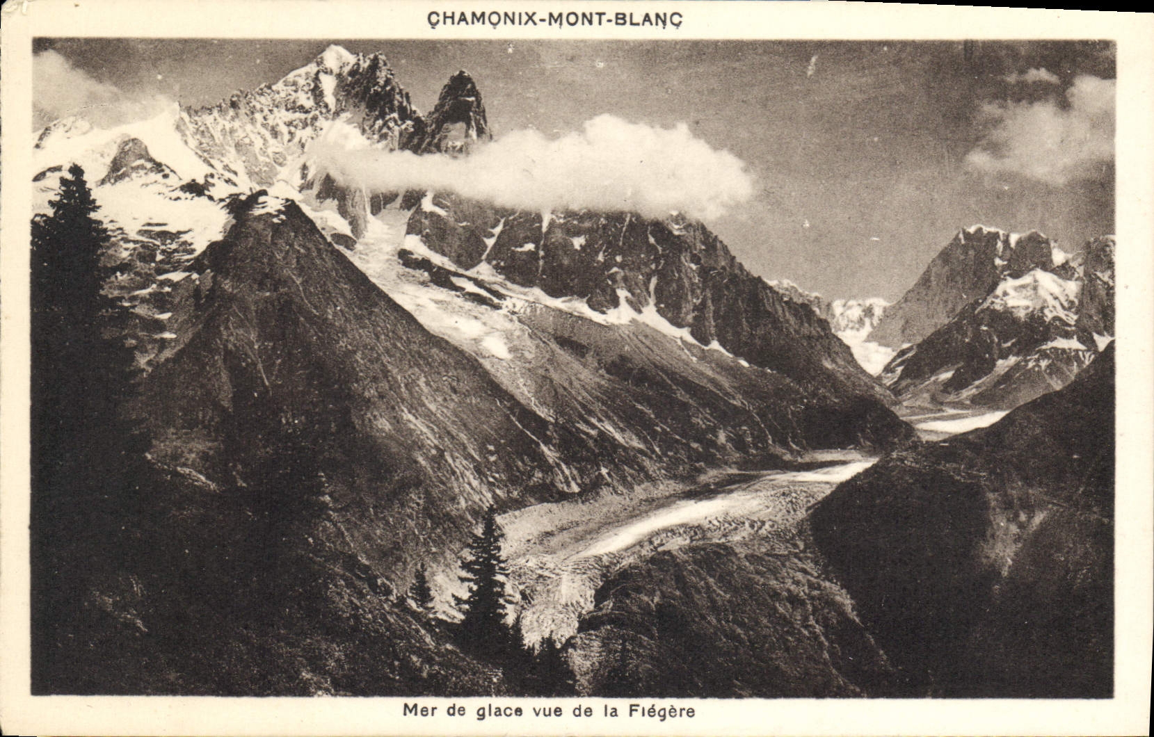 CPA Chamonix Mont Blanc Mer de Glace vue de la Flegere 