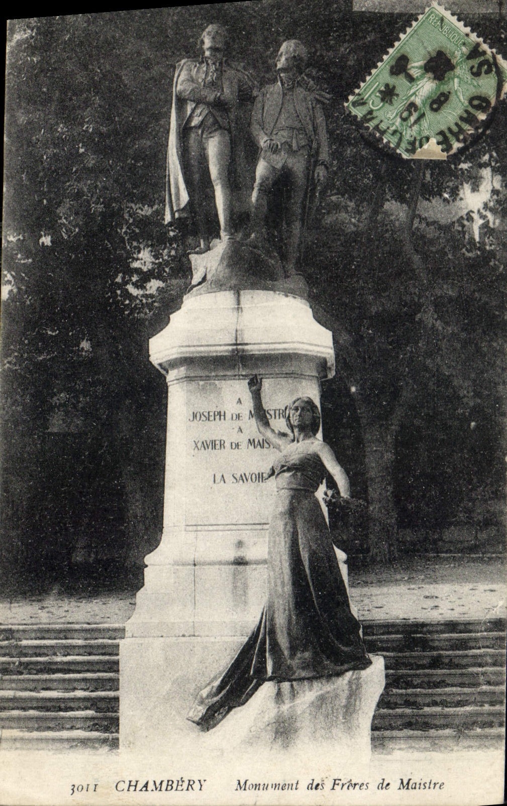 CPA Chambery Monument des Freres de Maistre 