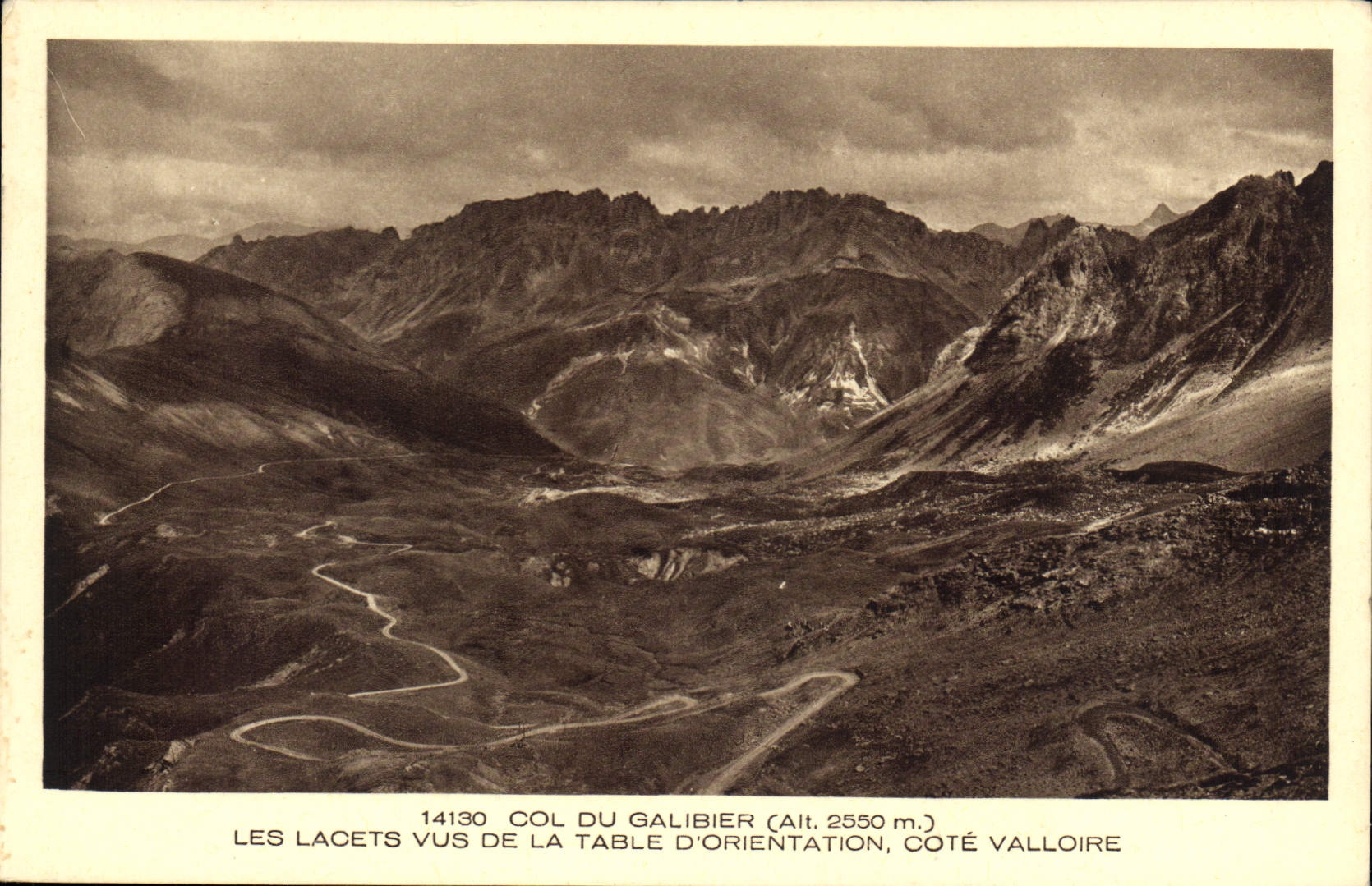 CPA Col du Galbier les Lacets vus de la Table d'Orientation Cote Valloire