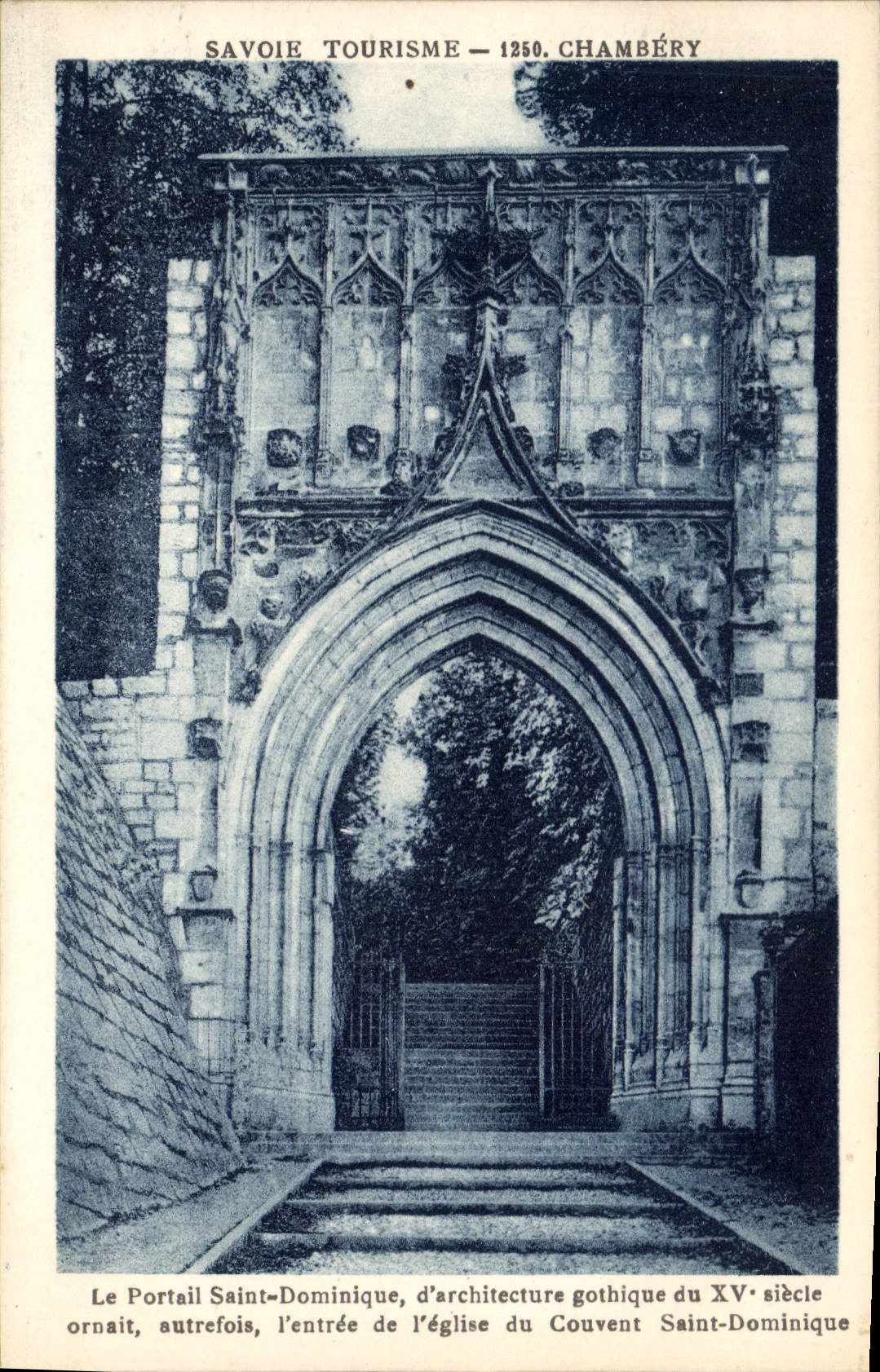 CPA Savoie Tourisme Chambery le Portail Saint Dominique d'architecture gothique du XV siecle ornait 