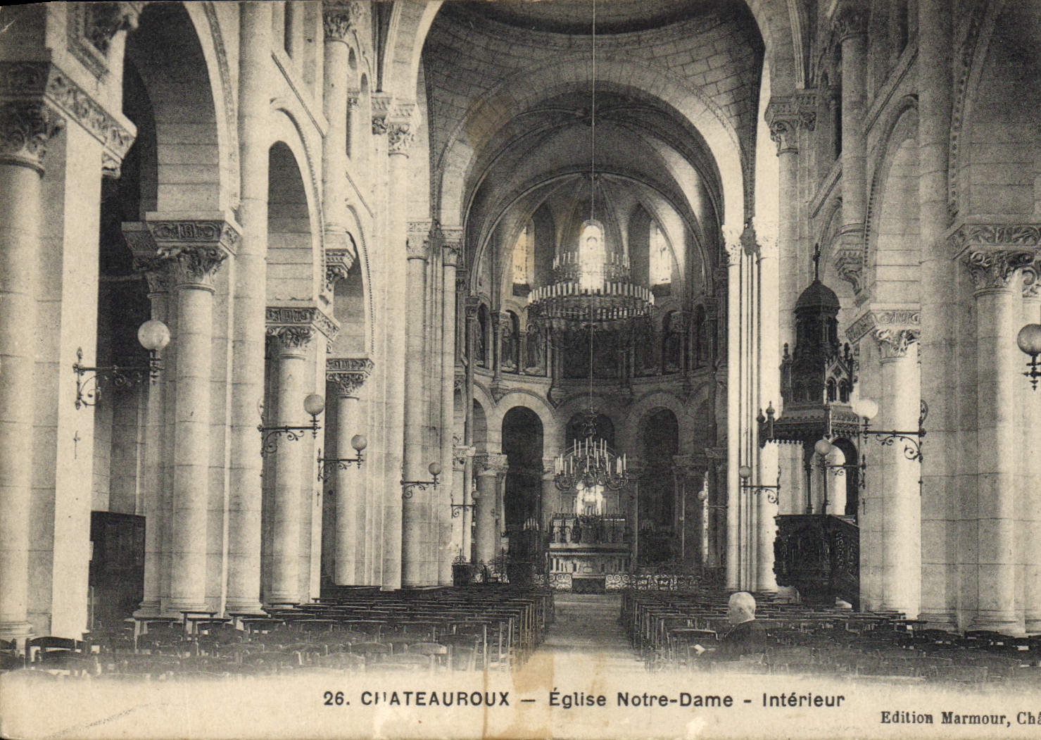 CPA Chateauroux Eglise Notre Dame Interieur