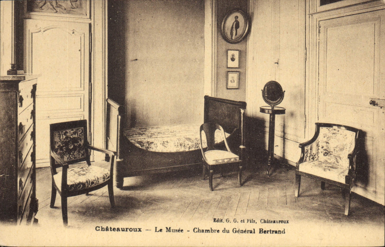 CPA Chateauroux le Musee Chambre du generale Bertrand