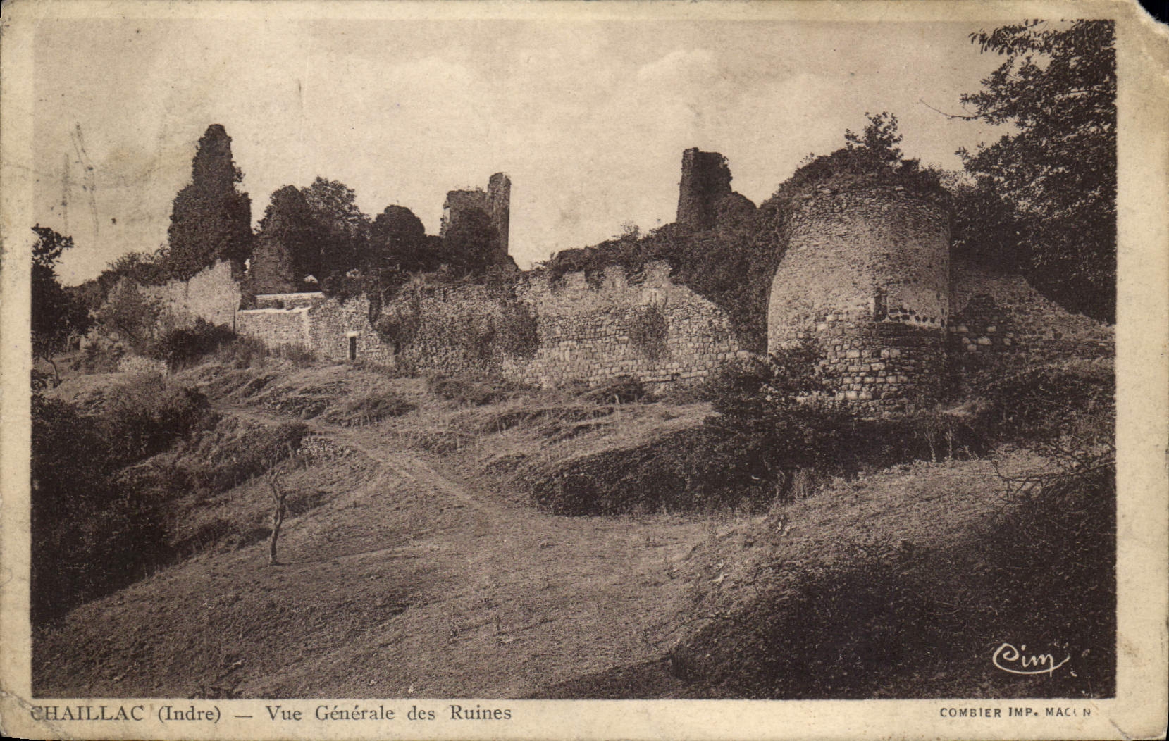 CPA Chaillac Indre vue generale des Ruines