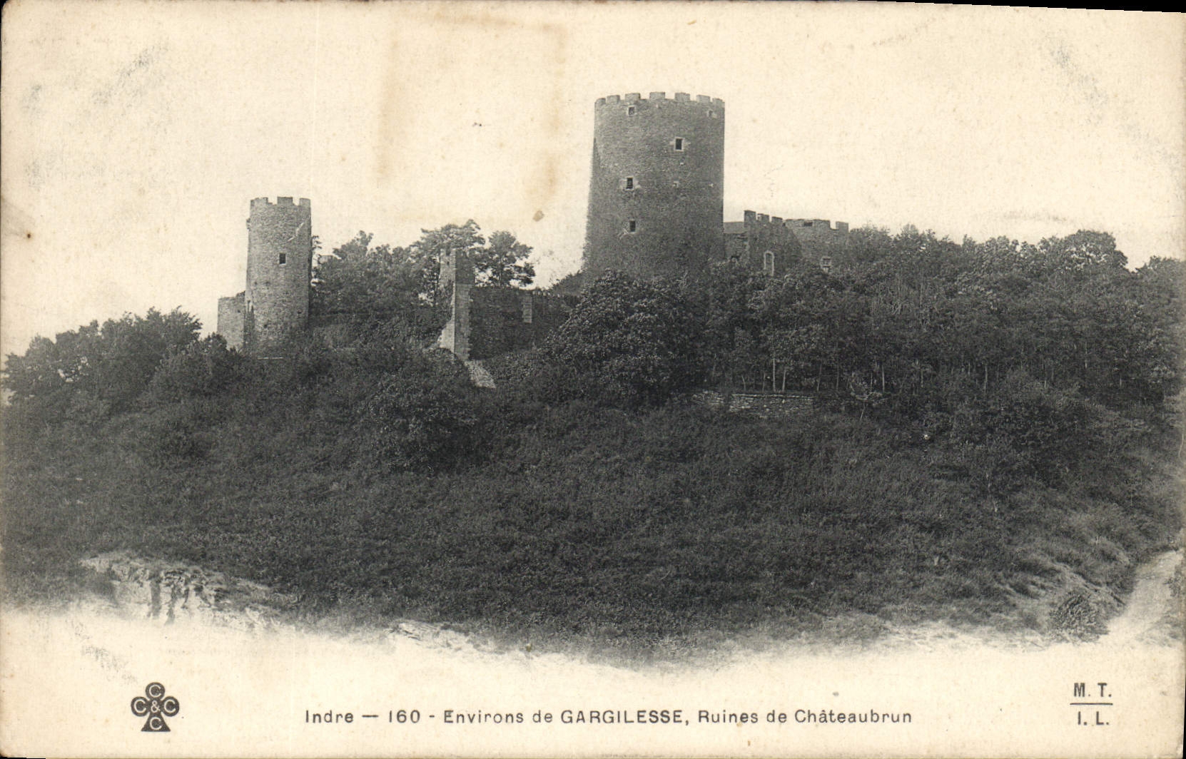 CPA Indre environs de Gargilesse Ruines de Chateaubrun 