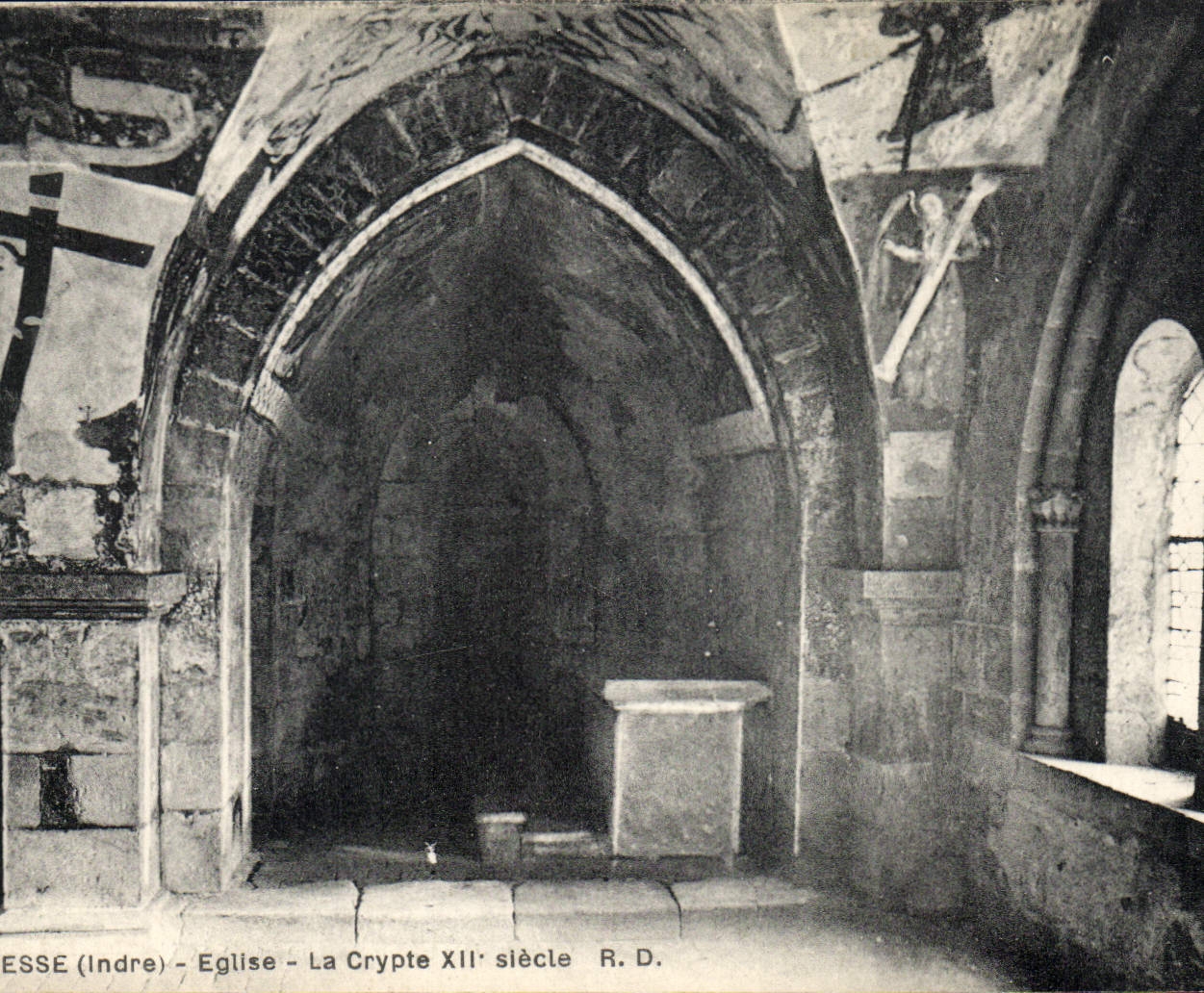 CPA Gargilesse Indre Eglise la Crypte XII siecle 