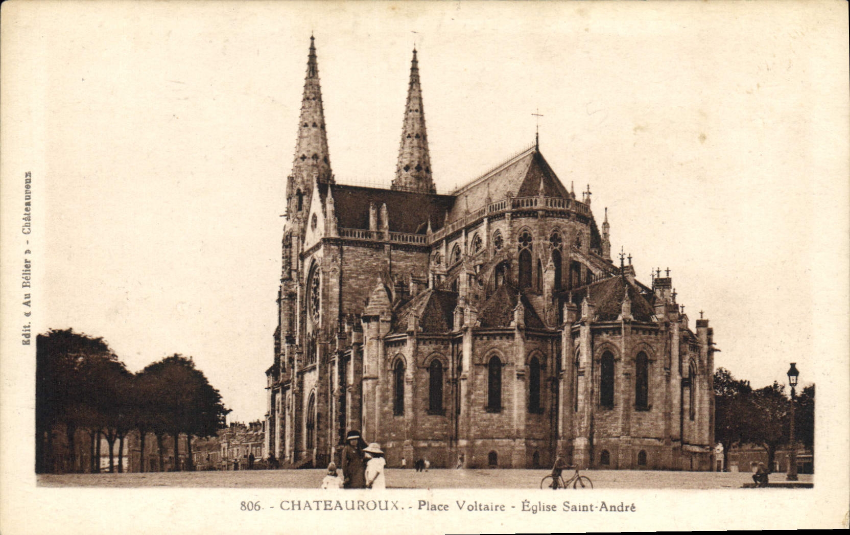 CPA Chateauroux Place Voltaire Eglise Saint Andre