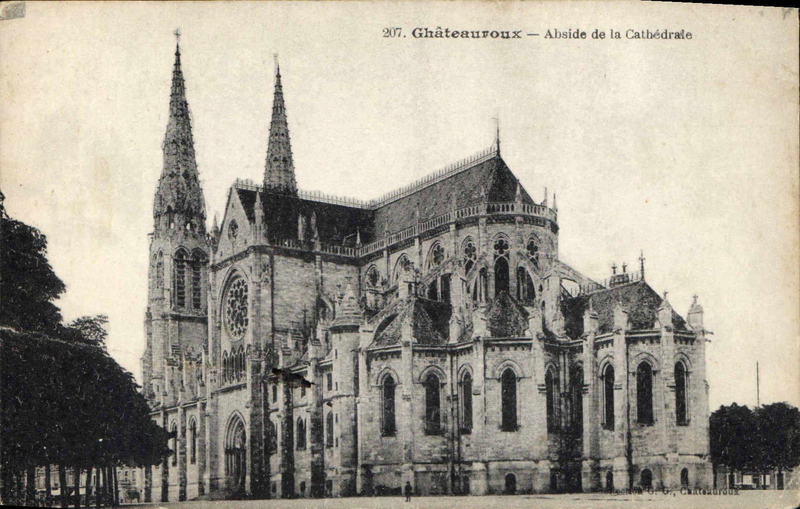CPA Chateauroux Abside de la Cathedrale 