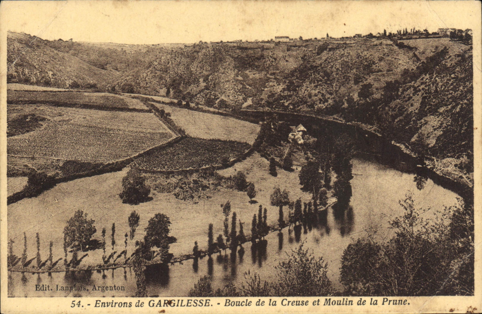CPA Environs de Gargilesse Boucle de la Creuse et Moulin  de la prune 
