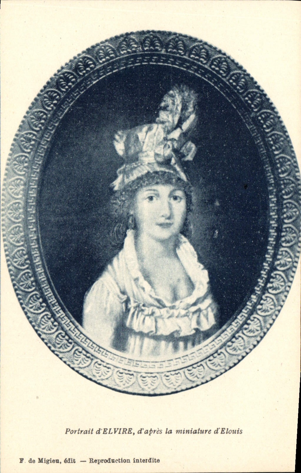 CPA Portrait d'Elvire d'apres la Miniature d'Elouis 