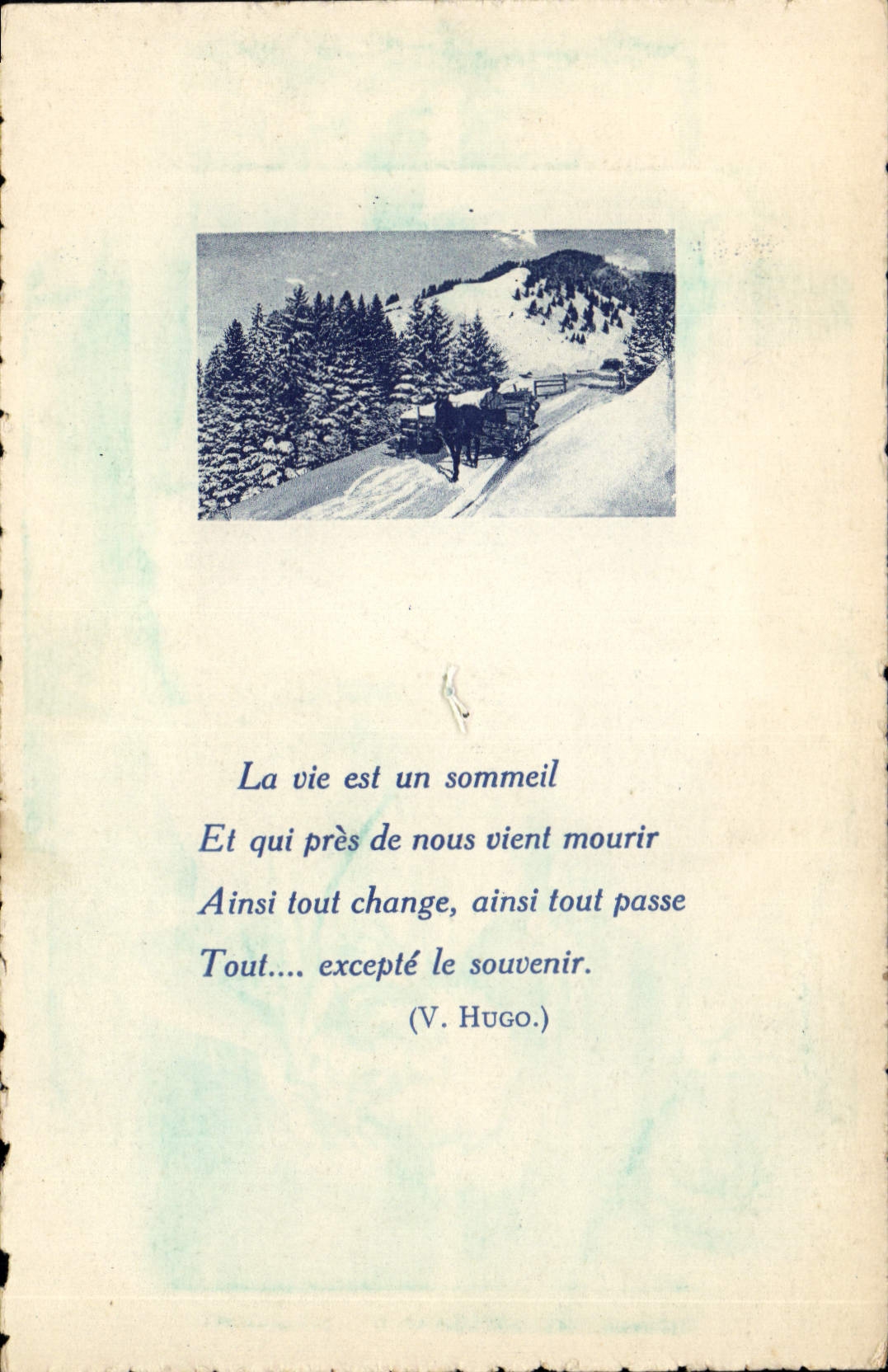 CPA La Vis est un Sommeil et qui pres de nous vient mourir ainsi tout change ainsi tout passe tout e