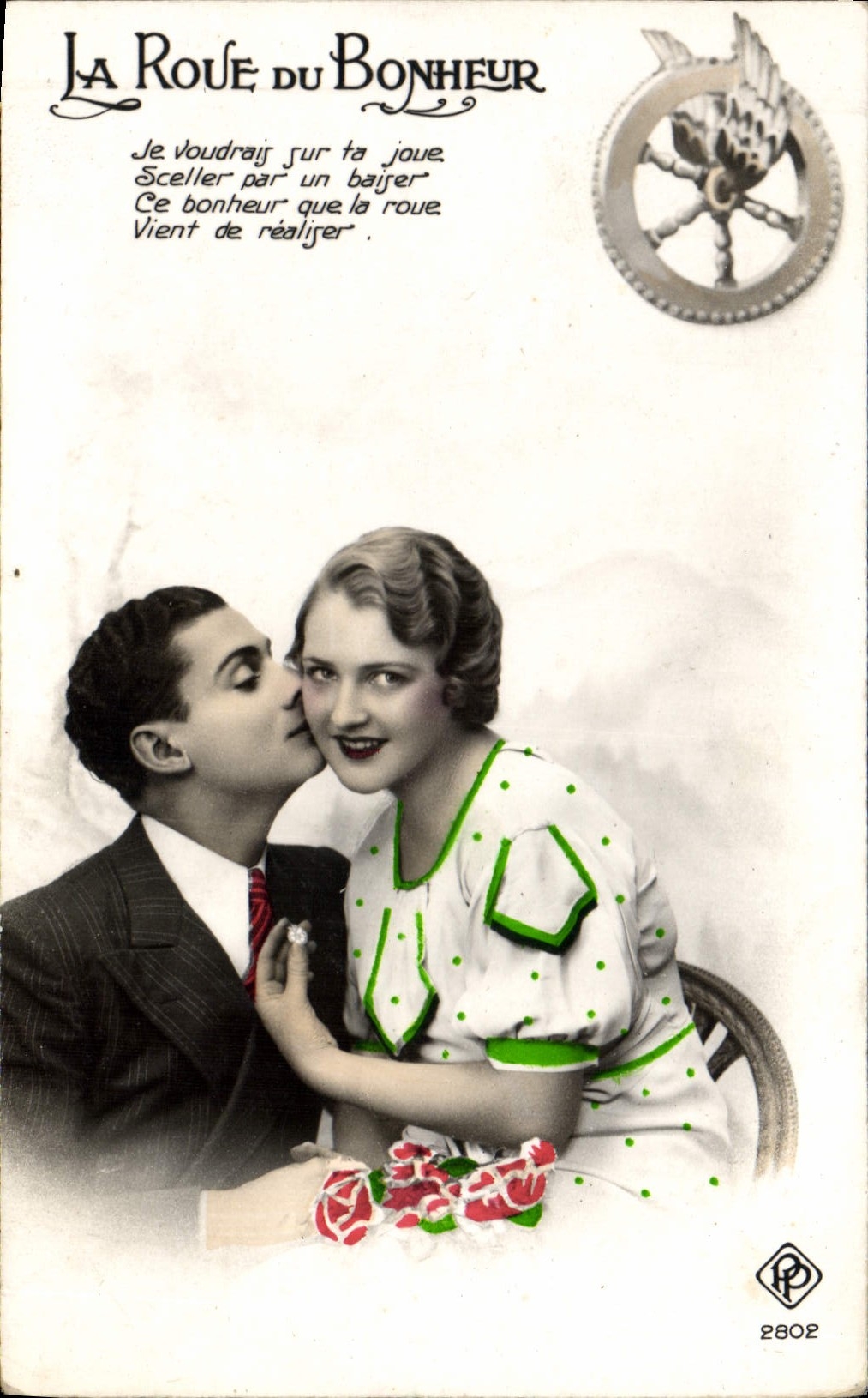 CPA La Roue du Bonheur Femme