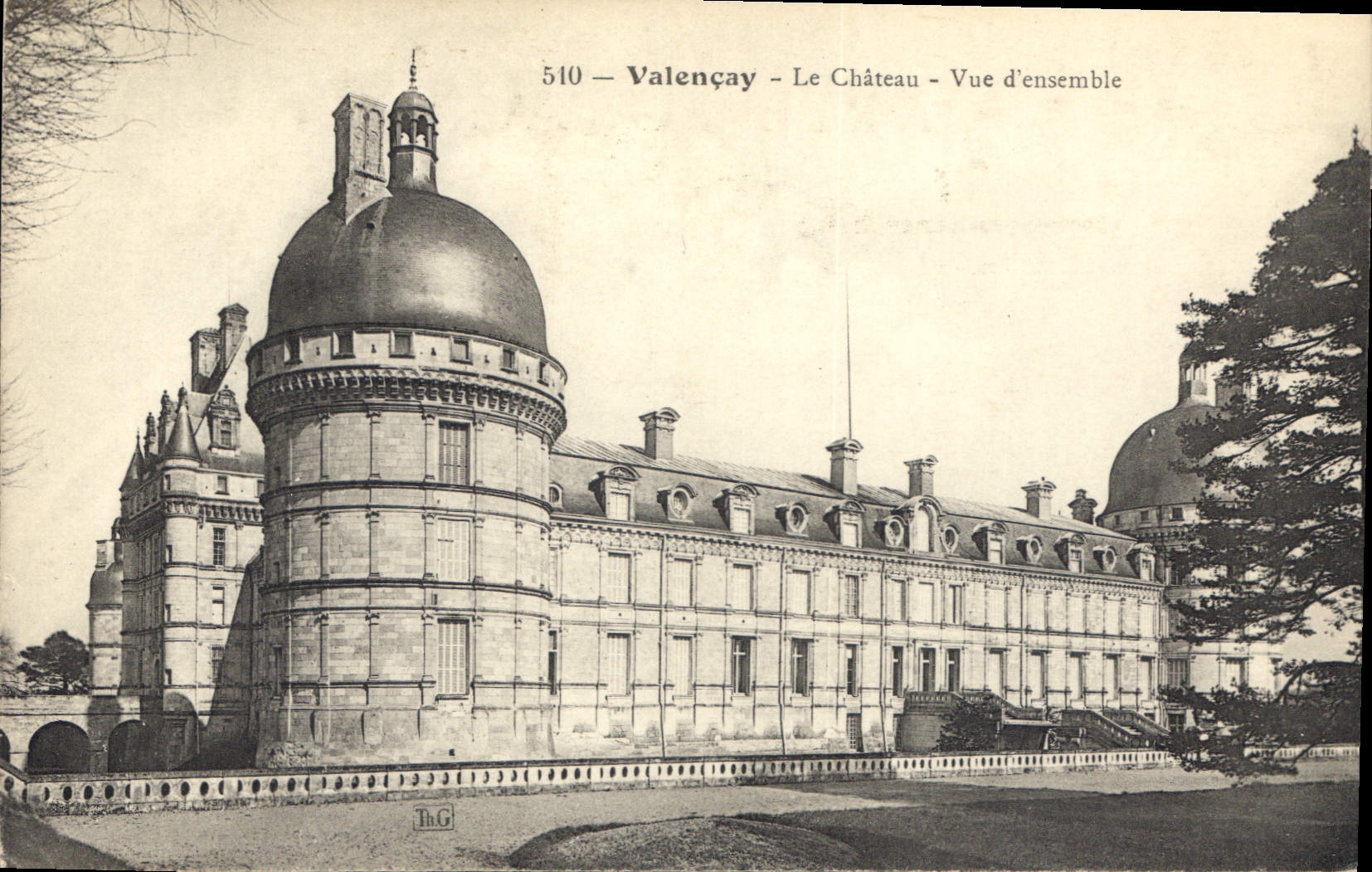 CPA Valencay le Chateau vue d'ensemble