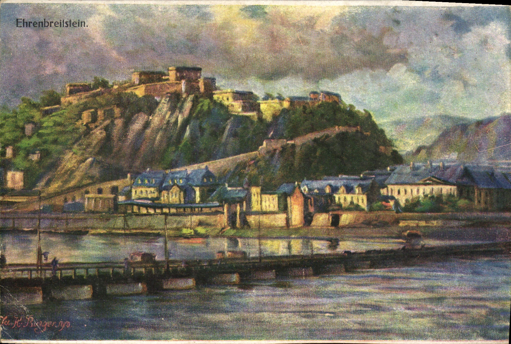 CPA Ehrenbreitstein Stolze Bergleste von uberwaltigen der Shonheil der Lage 