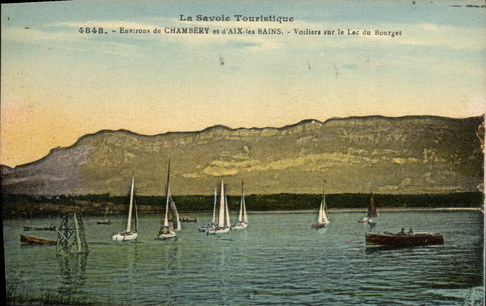 CPA La Savoie Touristique Environs de Chambery et d'Aix les Bains Voiliers sur le Lac du Bourget 