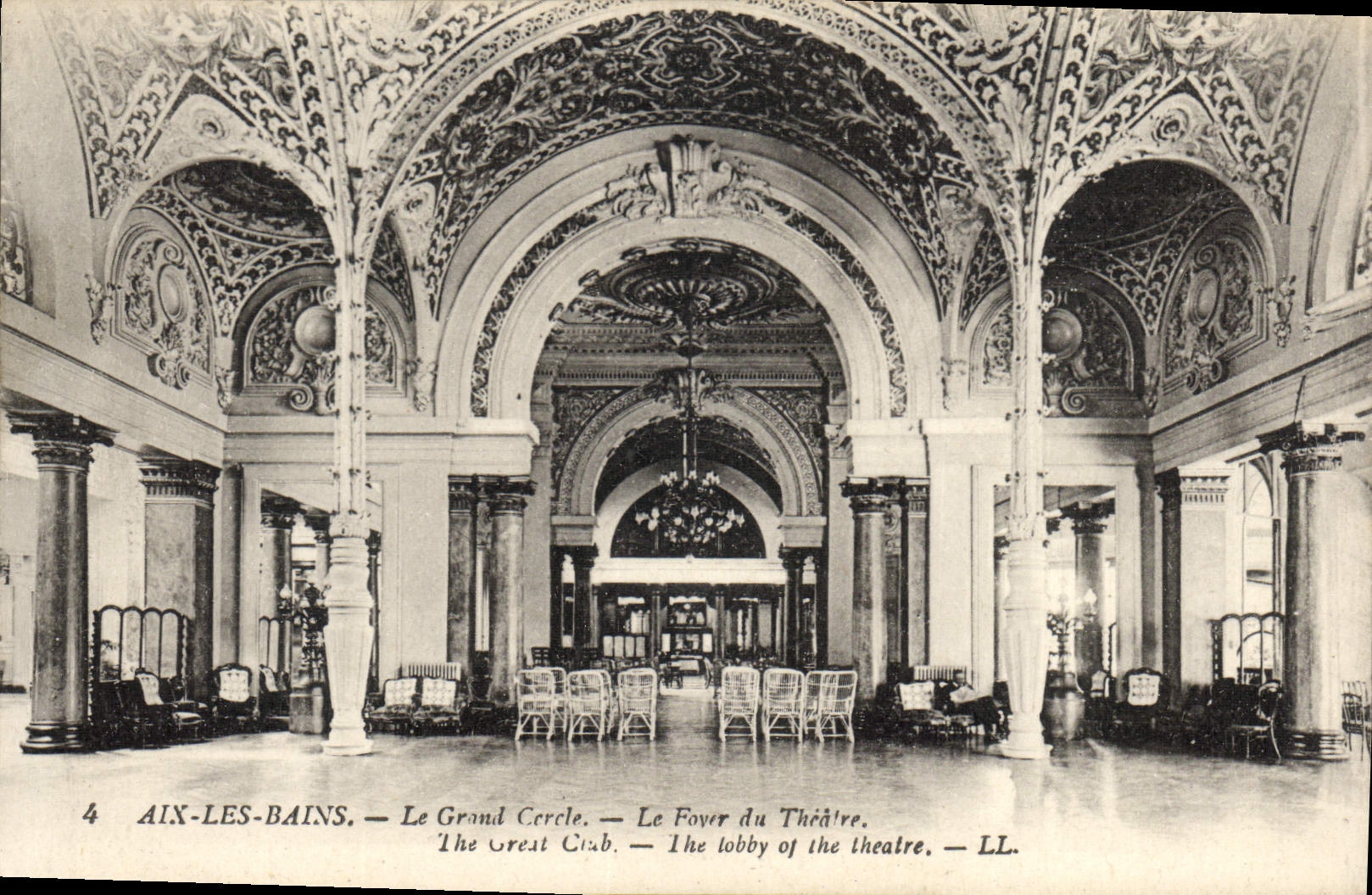 CPA Aix les Bains le Grand Cercle le Fover du Theatre