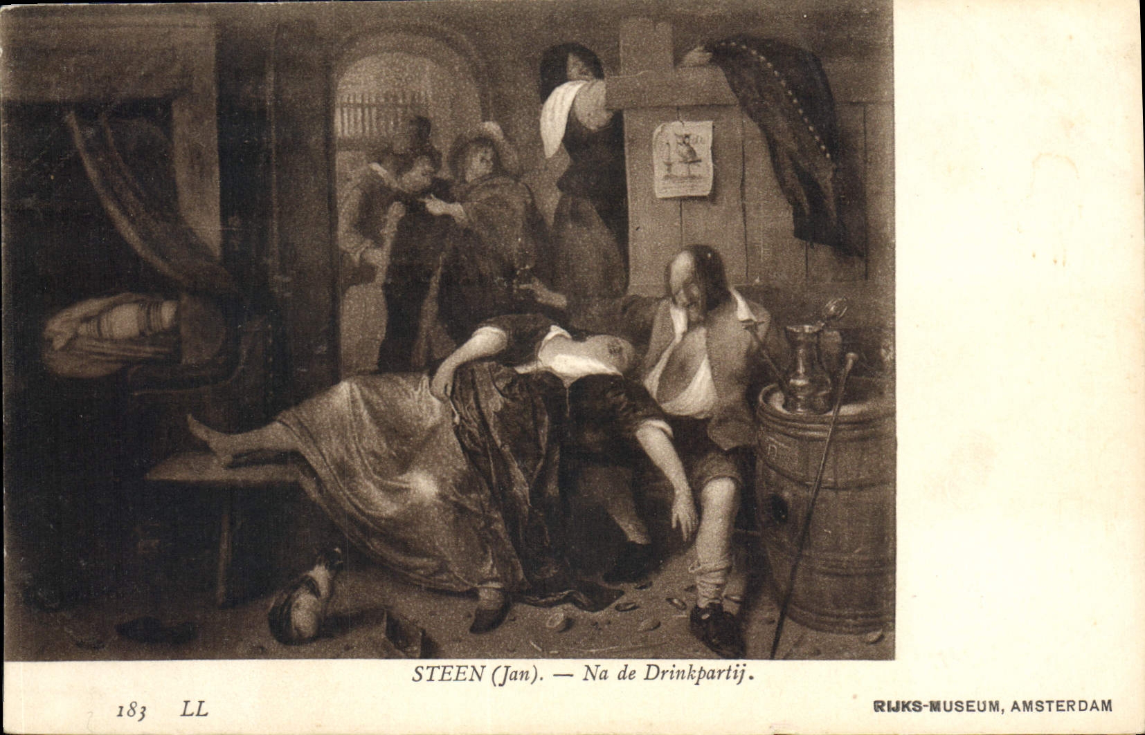 CPA Steen Jan na de Drinkpartij Rijks Museum Amsterdam Apres la Fete 