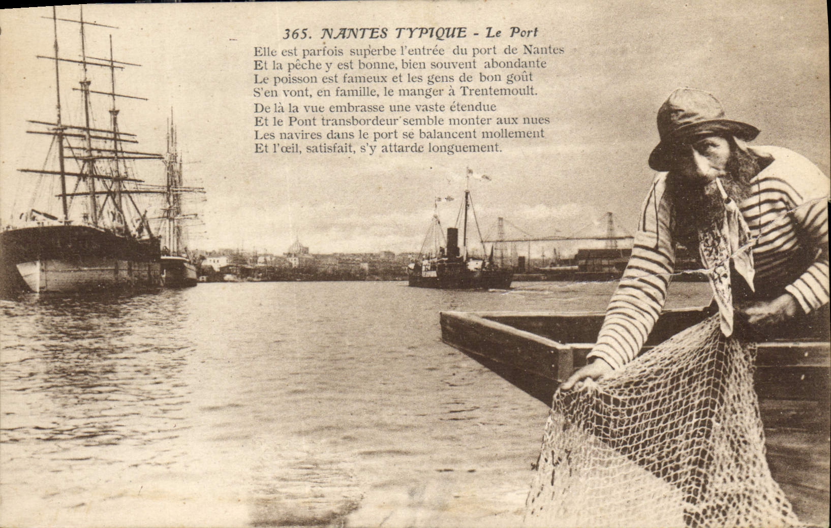 CPA Nantes Typique le Port Peche Pecheur Bateau