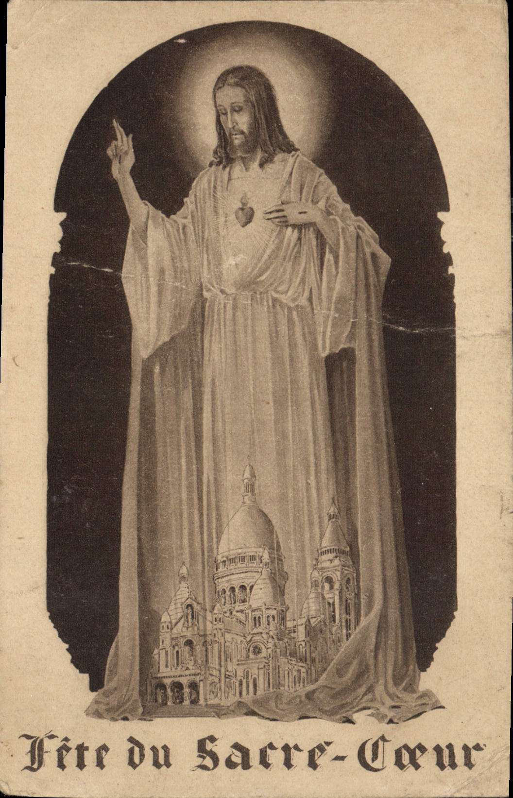 CPA Offert a l'Occasion de la Fete du Sacre Coeur par le Palais de Nouveaute 