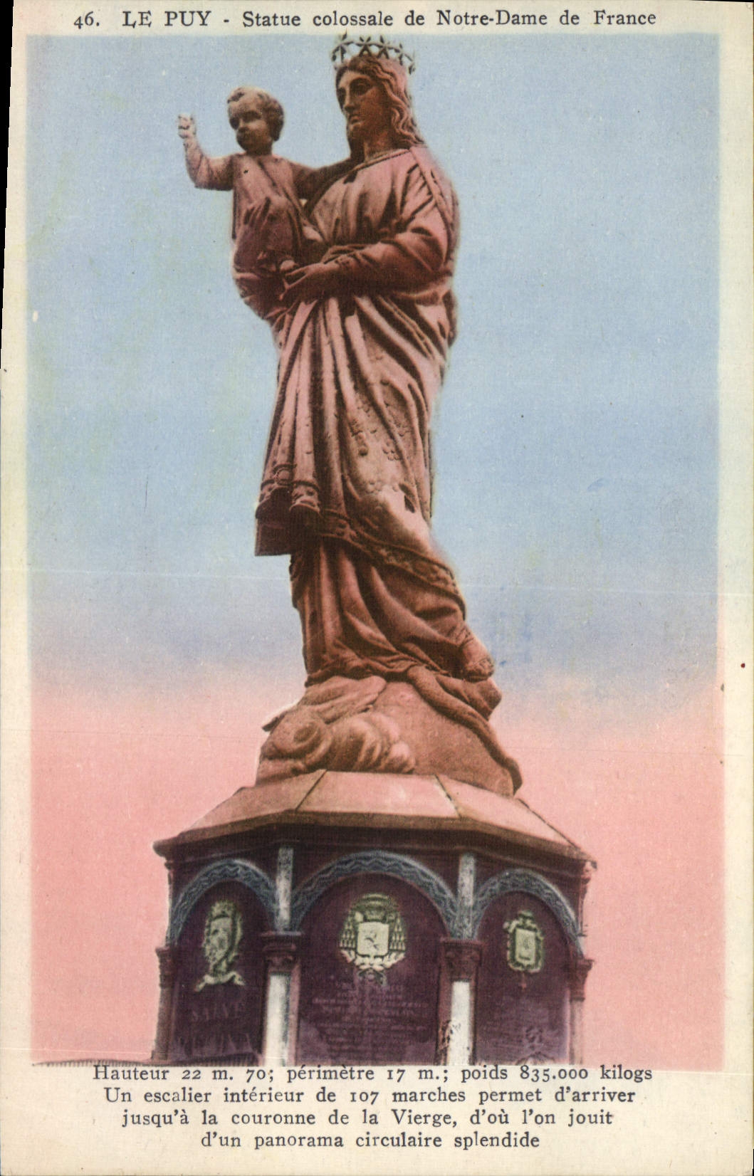 CPA Le Puy Statue Colossale de Notre Dame de France 