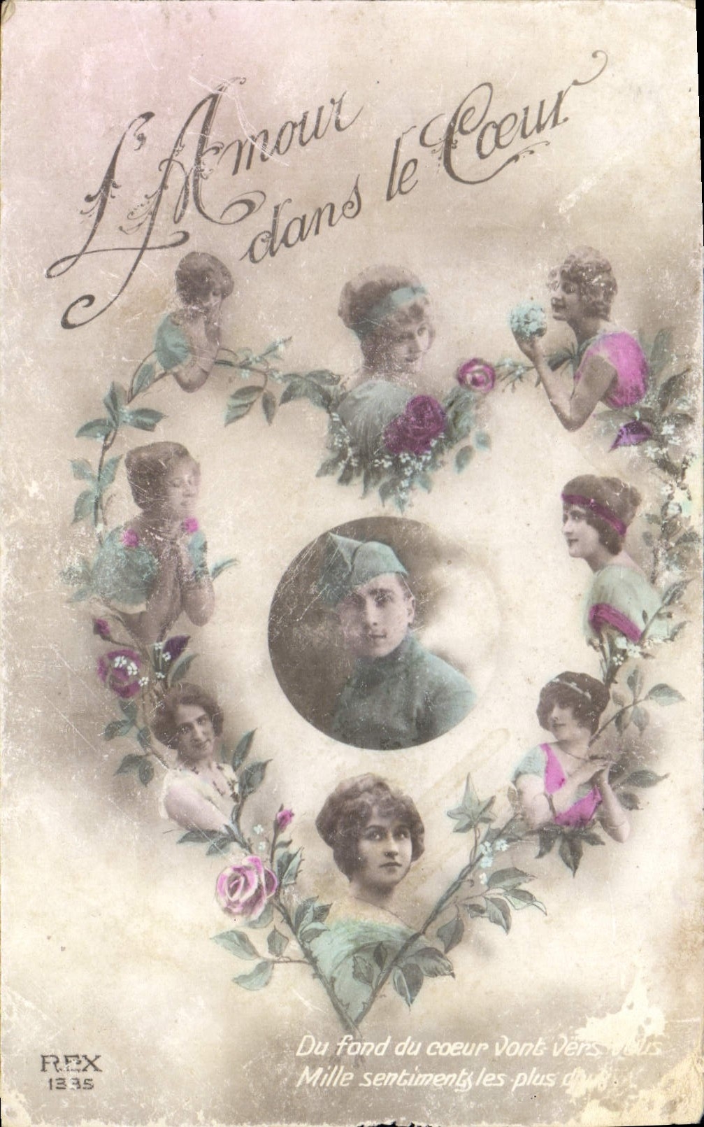 CPA Amour dans l Coeur 