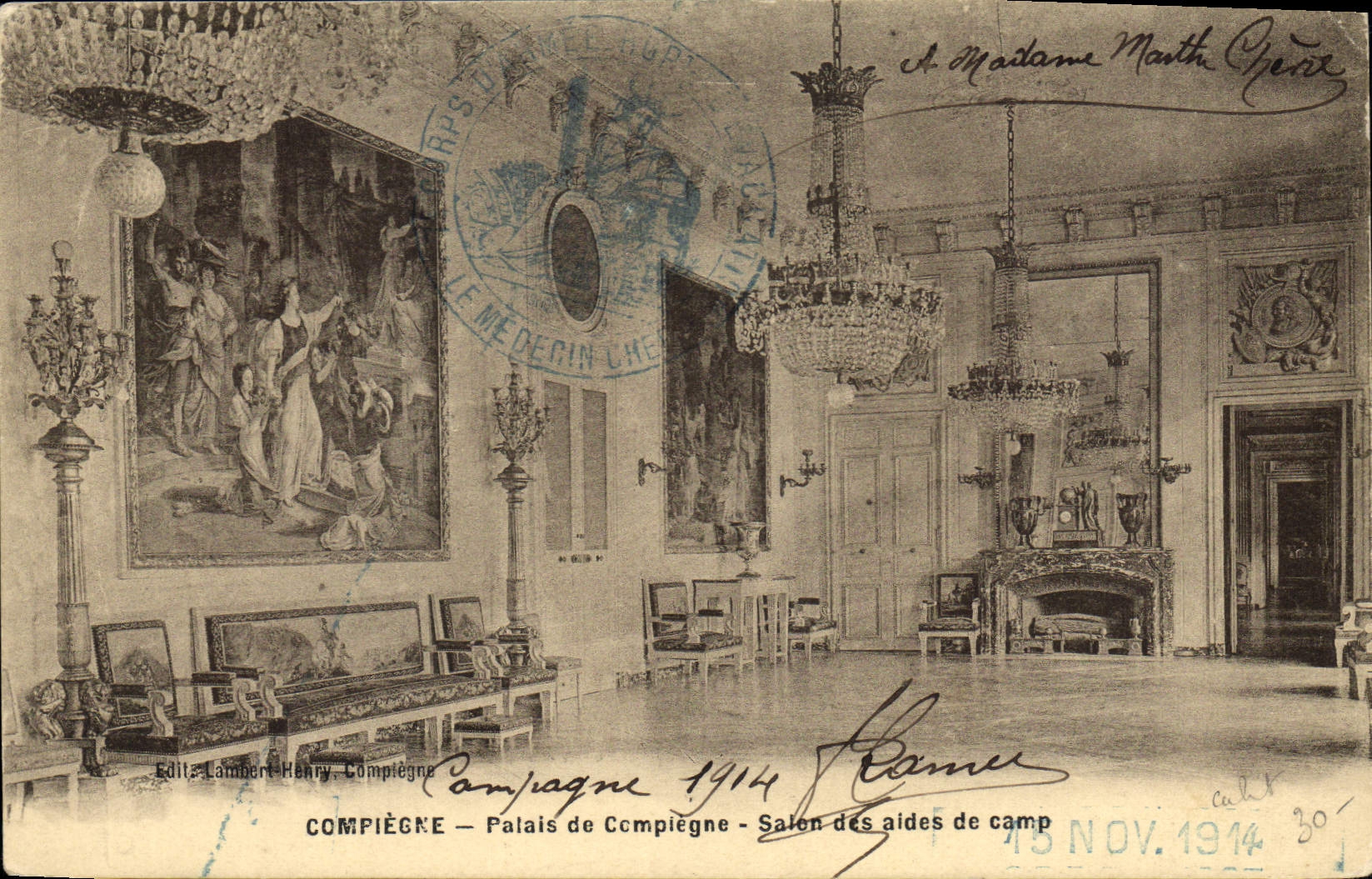CPA Compiegne Palais de Compiegne Salon des Aides de Camp 