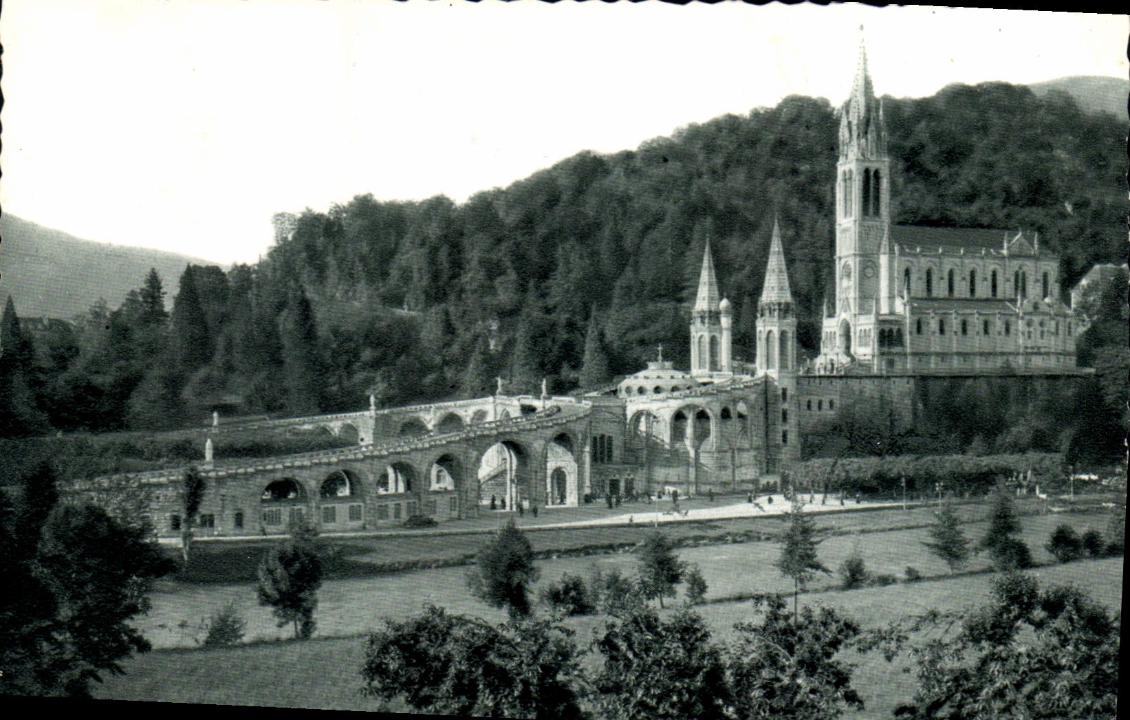 CPA Lourdes la Basilique et le Calvaire 