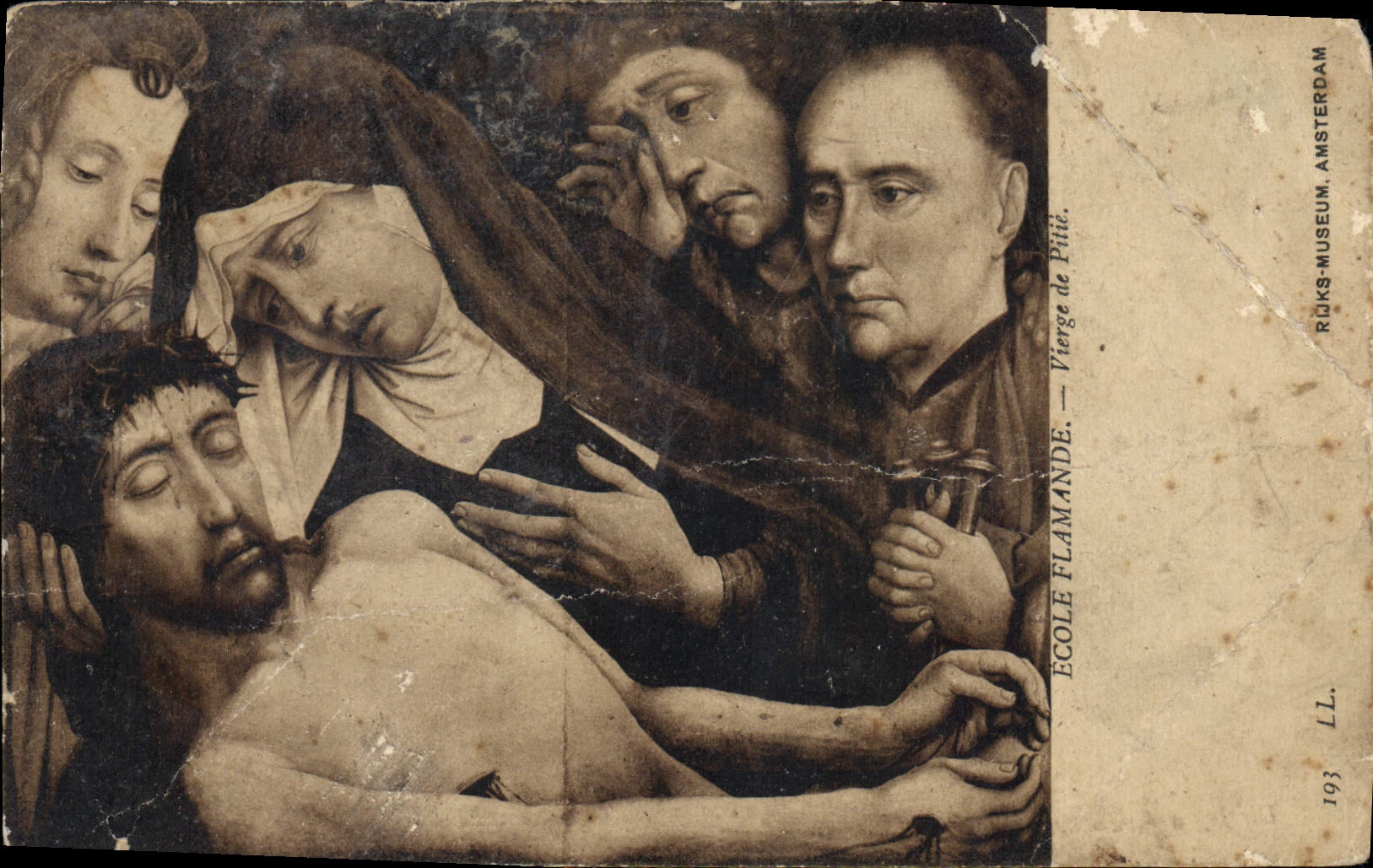 CPA Ecole Flamande Vierge de Pitie 