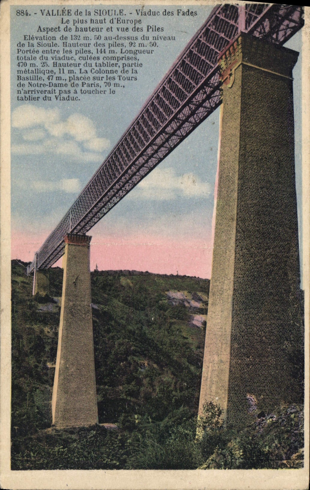 CPA Vallee de la Sioule Viaduc des Fades Le Plus naut d'Europe