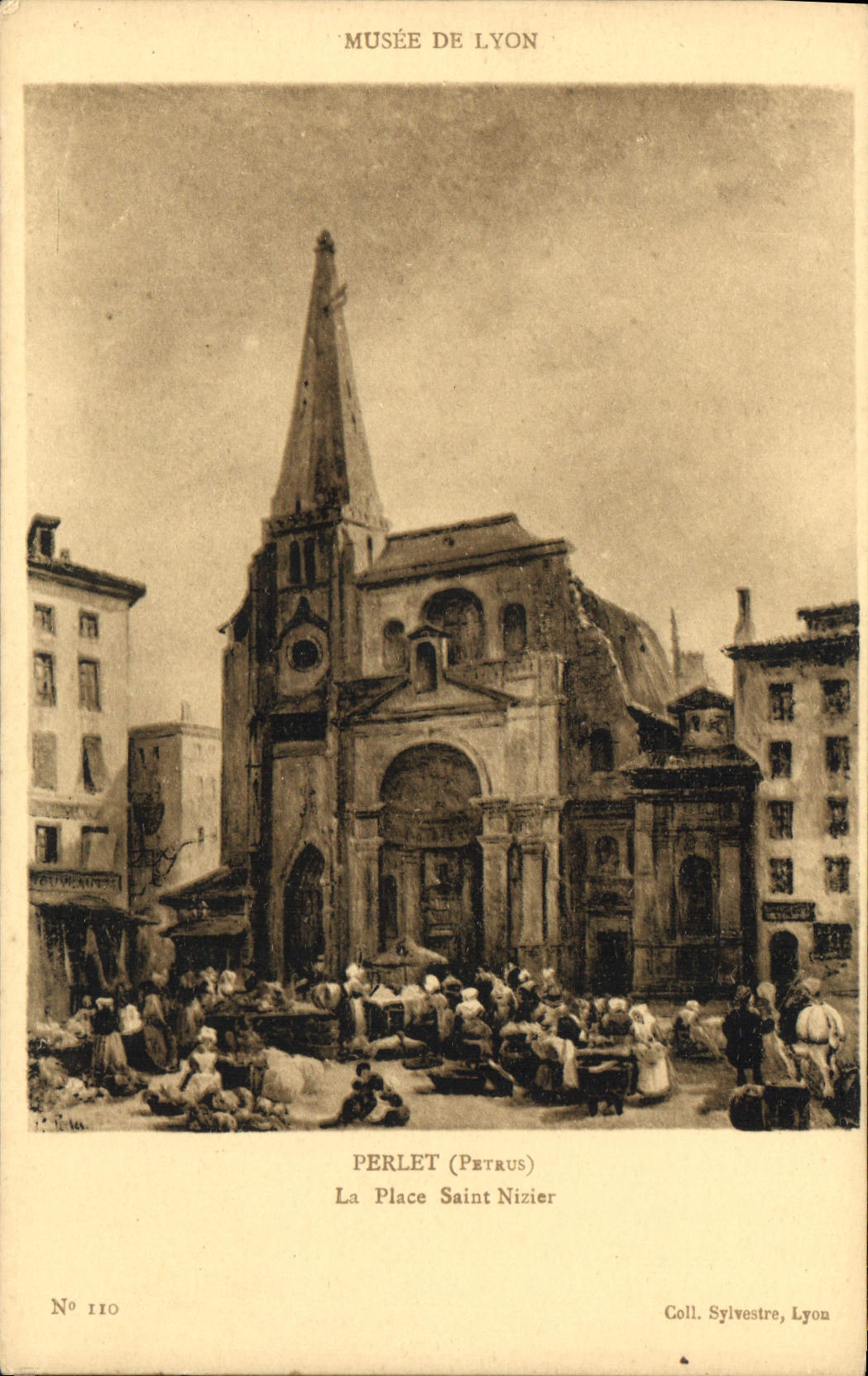 CPA Musee de Lyon Perlet La place Saint Nizier 