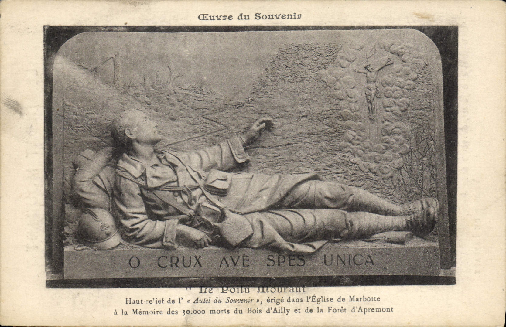 CPA Le poilu mourant