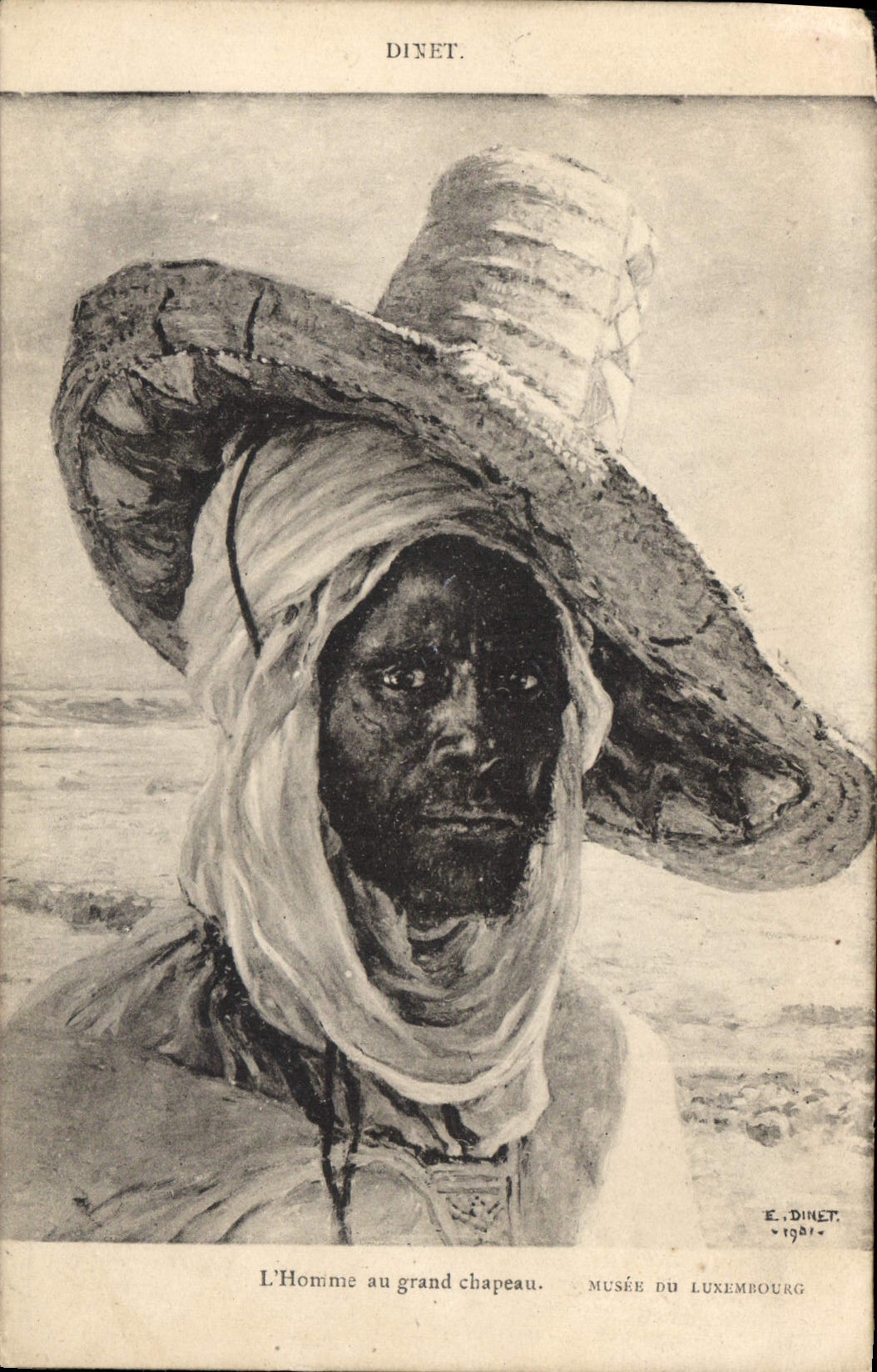 CPA Dinet Musee de Luxembourg l'Homme au grand chapeau 