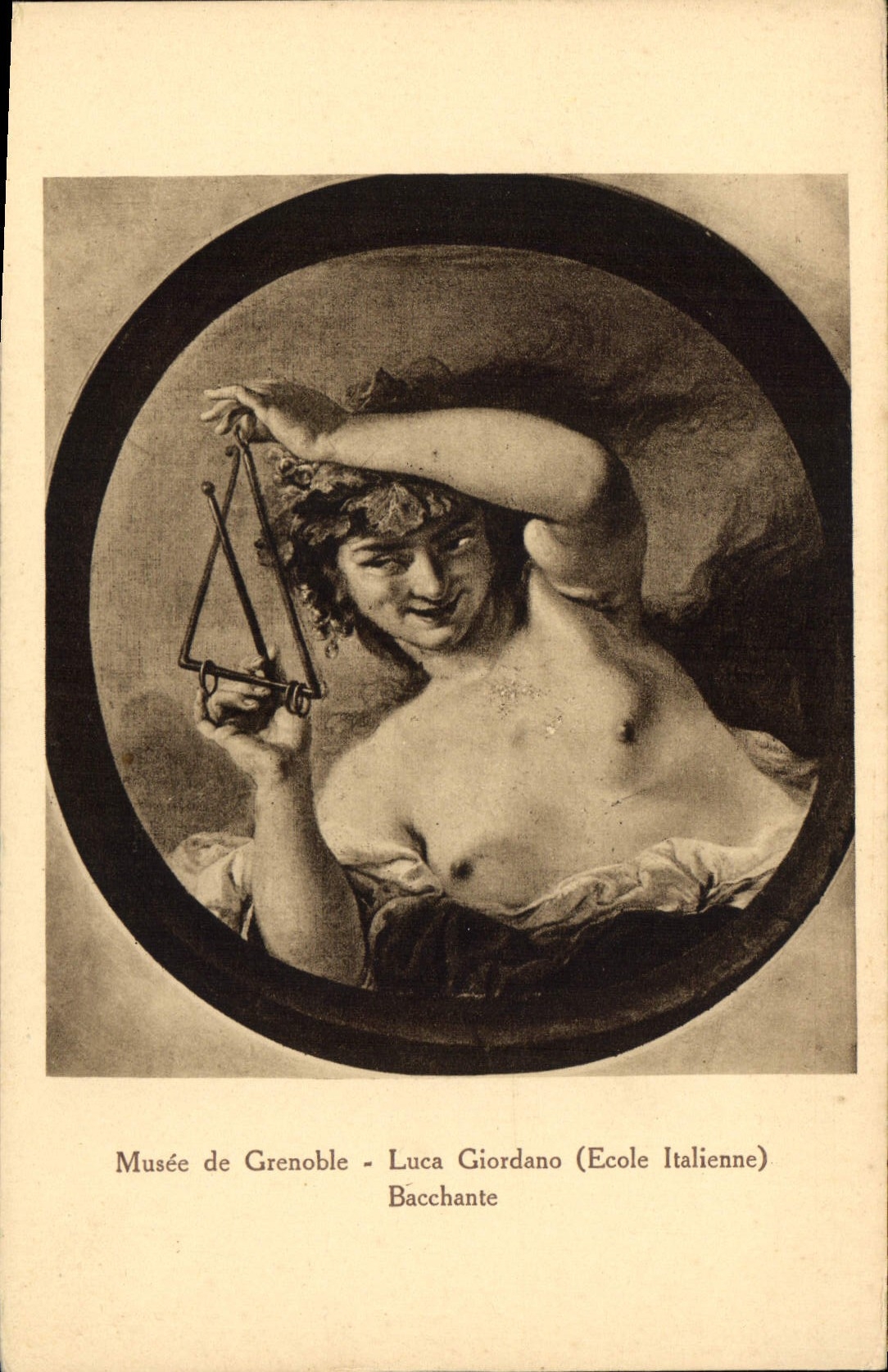 CPA Musee de Grenoble Luca Giordano Ecole Italienne Bacchante 