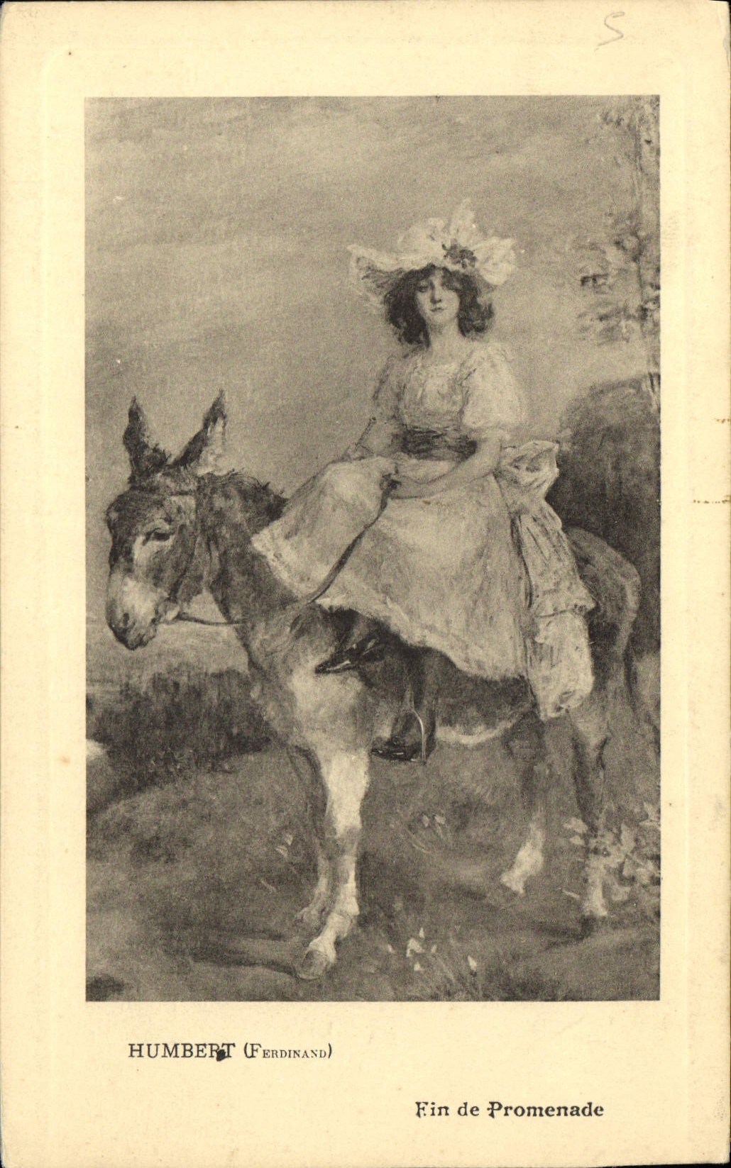 CPA Humbert Ferdinand Fin de Pormenade Ane Mule