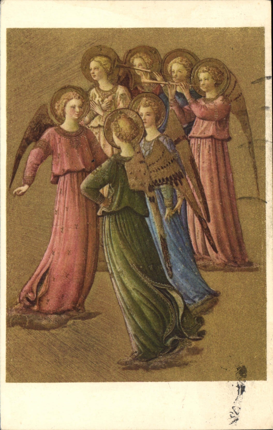 CPA Gruppo di Angeli Musicanti Firenze Museo S Marco 