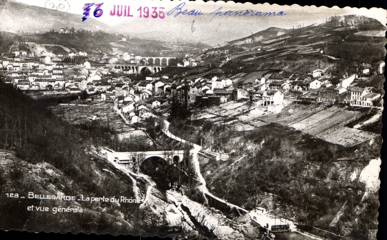 CPA Bellegarde La porte du Rhones et vue generale