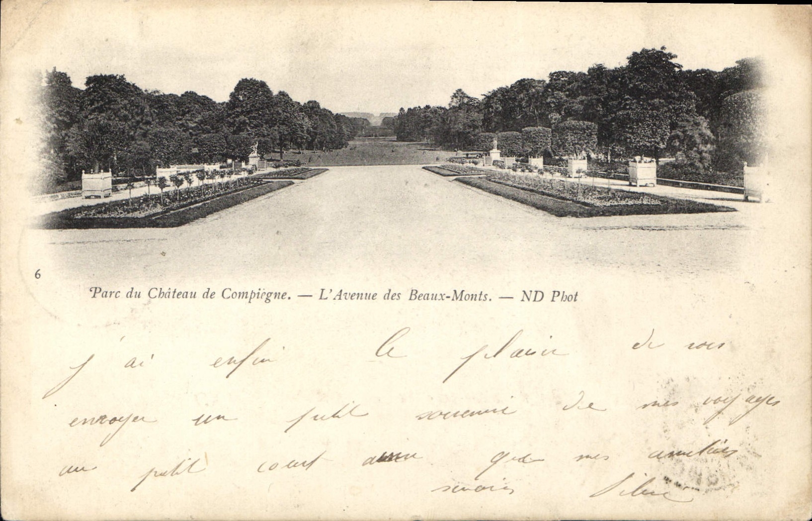CPA Parc de Chateau de Compiegne l'Avenue des Beaux Monts 