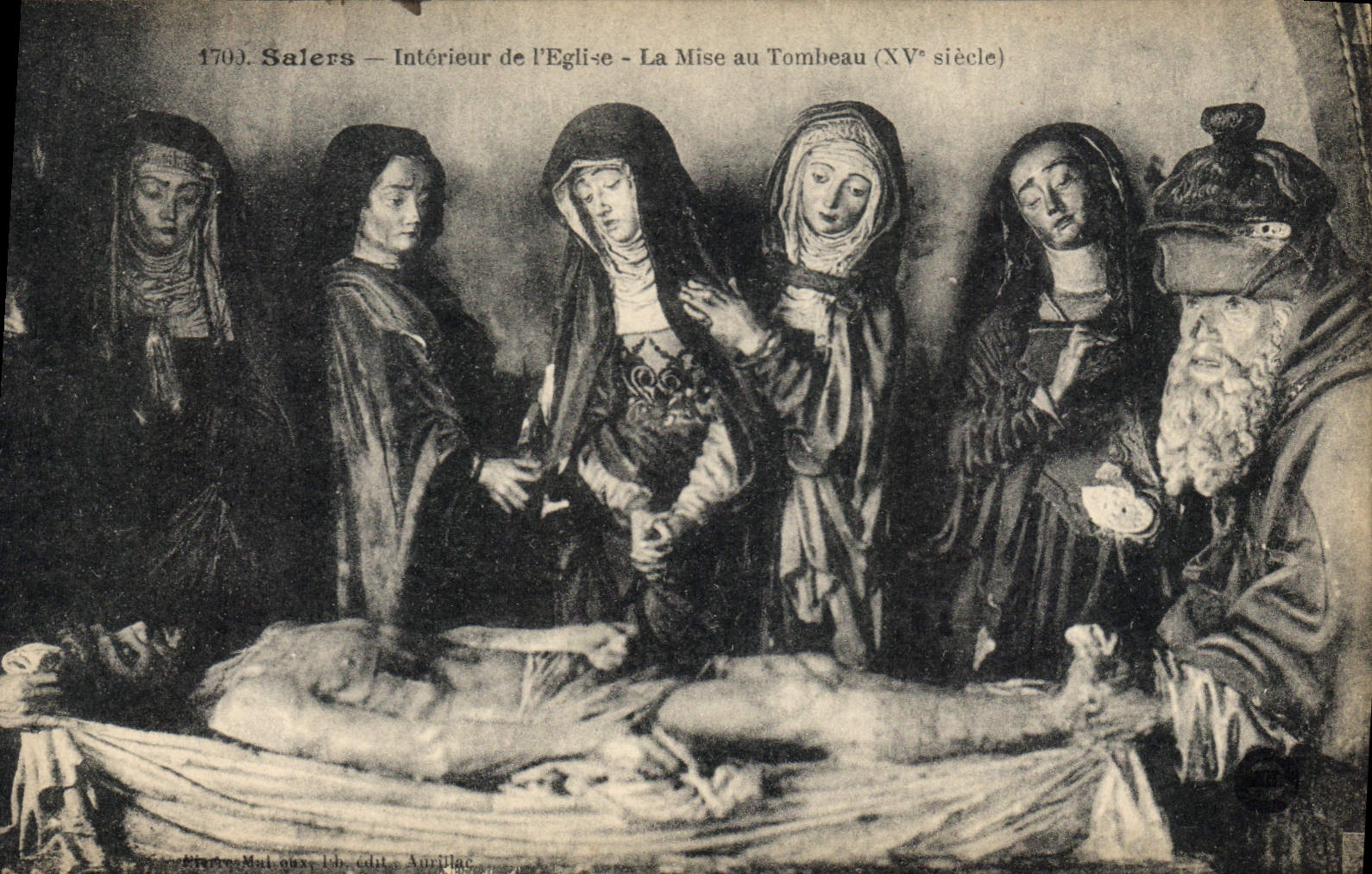 CPA Salers Interieur de l'Eglise La Mise au Tombeau 