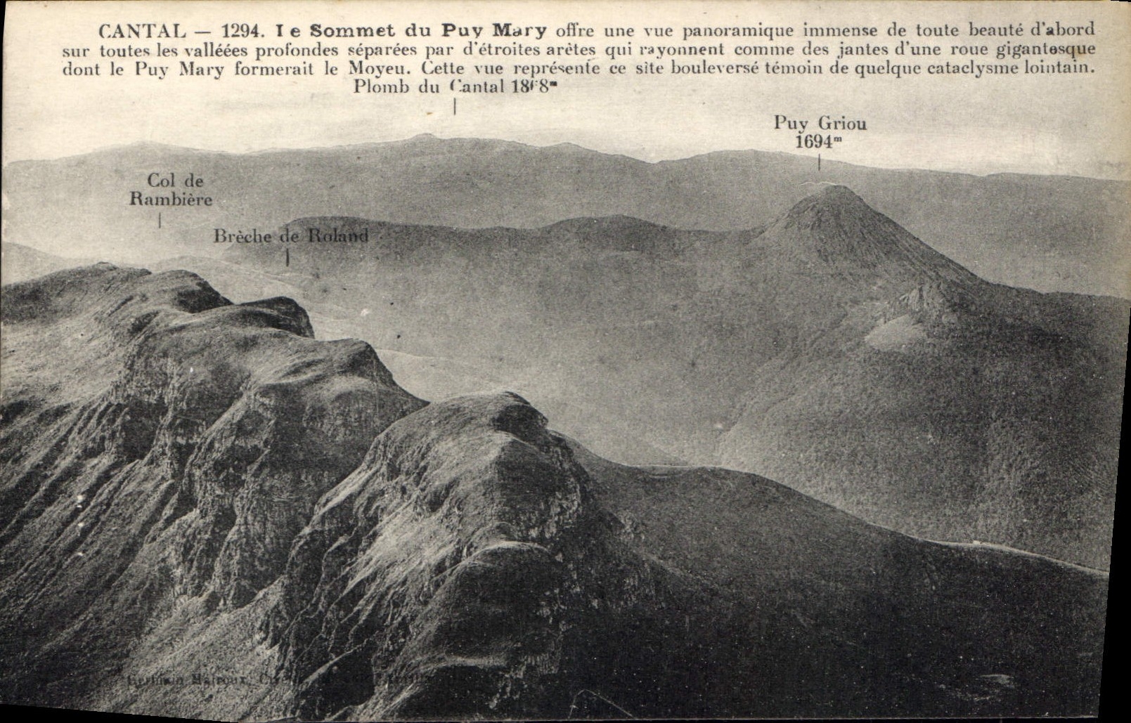CPA Cantal Le Sommet du Puy Mary 
