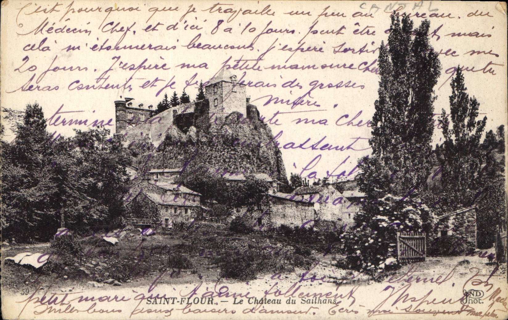 CPA Saint Flour Le Chateau du Sailhans
