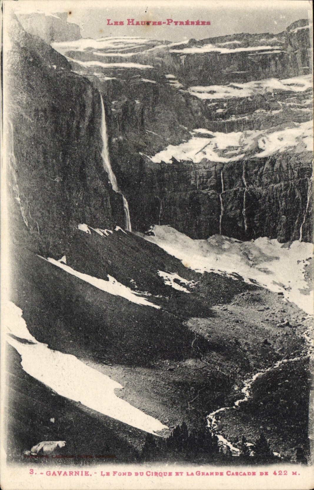CPA Les Hautes Pyrenees Gavarnie La Fond du Cirque et la Grande Cascade 