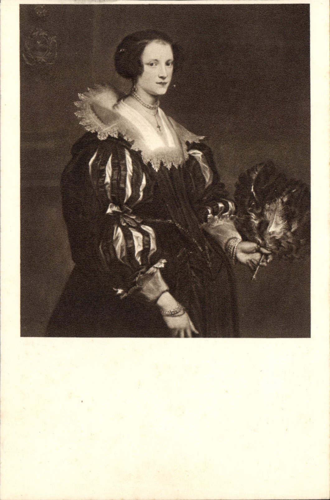 CPA Museum Mauritshuis den Haag A Van Dijck Portrait d'Anna Wake 